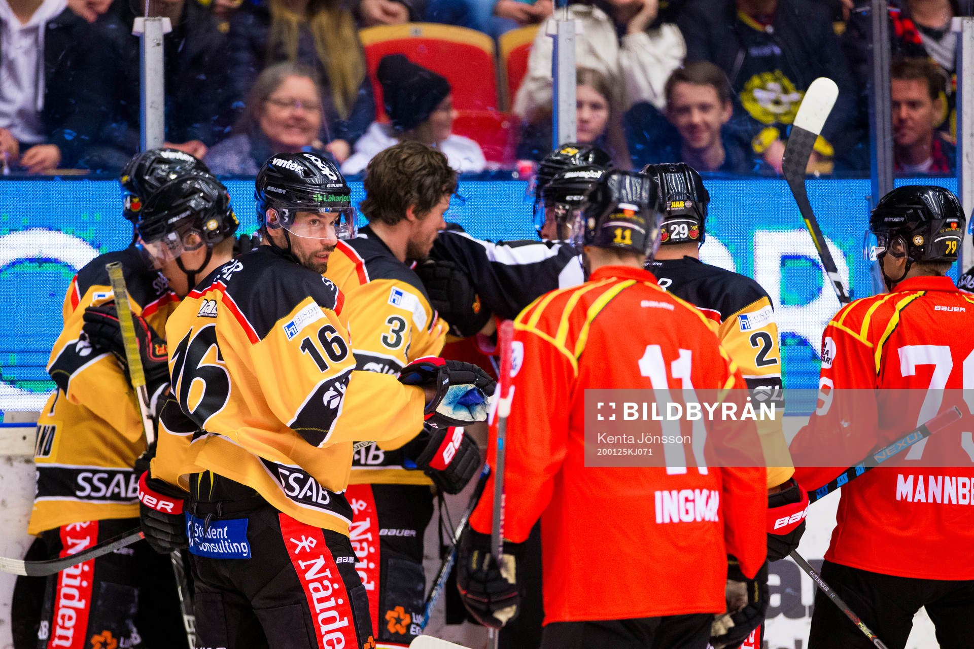 Ett bråk mellan Luleås Oscar Engsund och Brynäs Emil