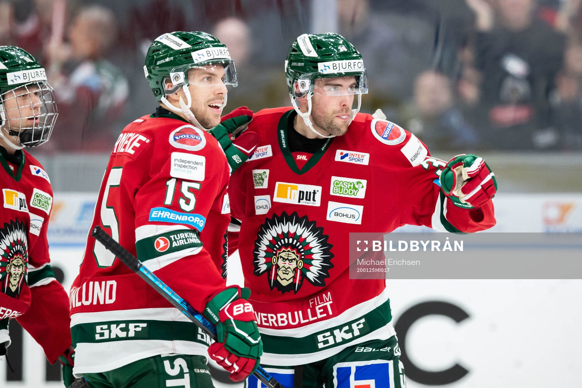 Frölundas Brandon Gormley jublar