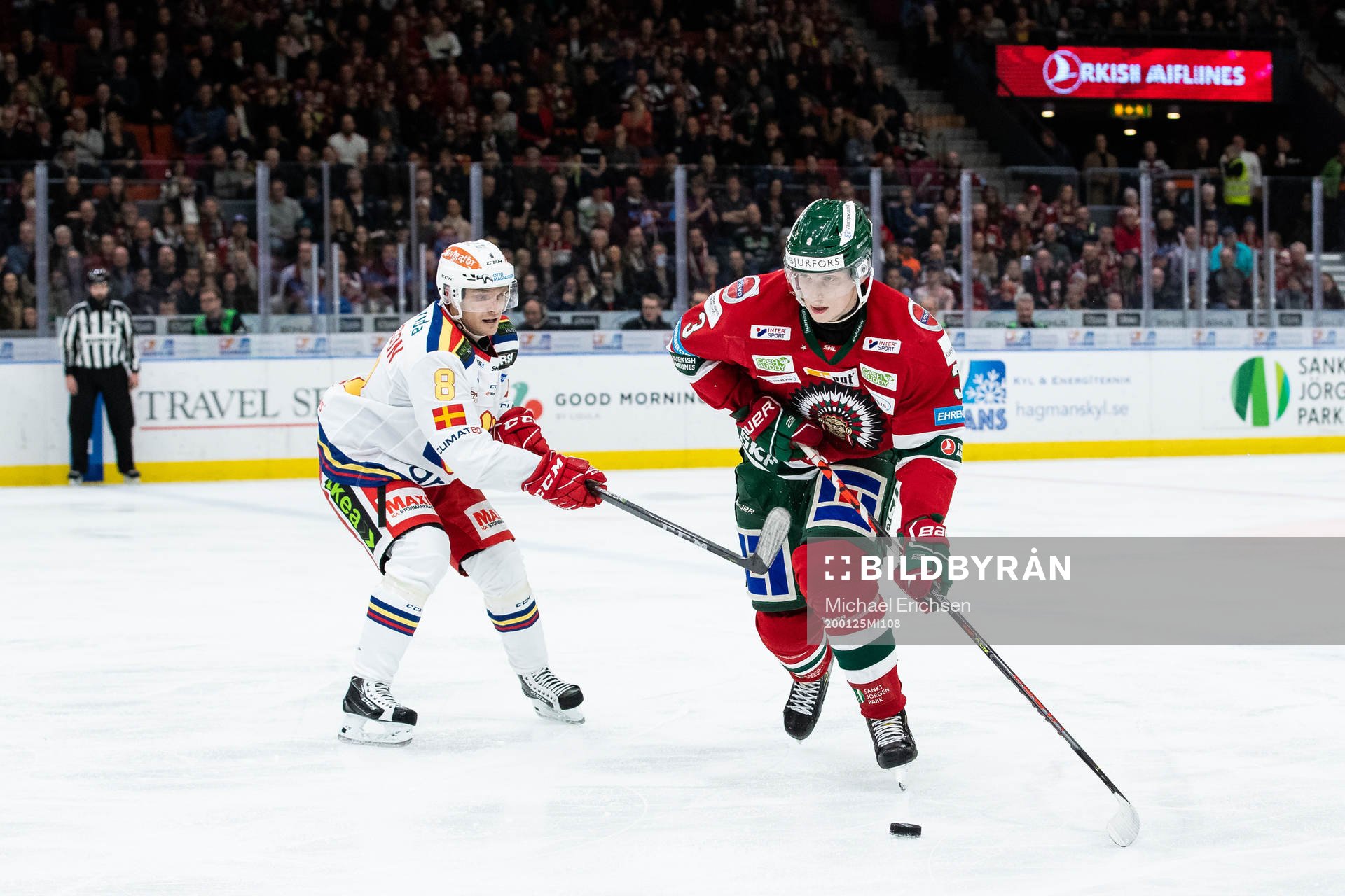 Malmö Redhawks Johan Olofsson och Frölundas Jacob Moverare