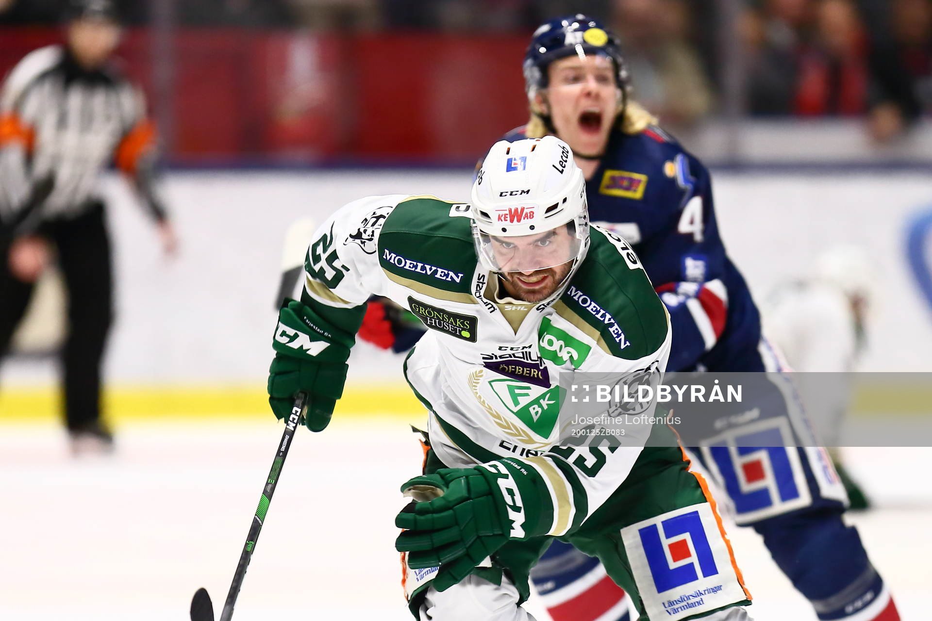 Färjestads Martin Johansson med Linköpings Samuel