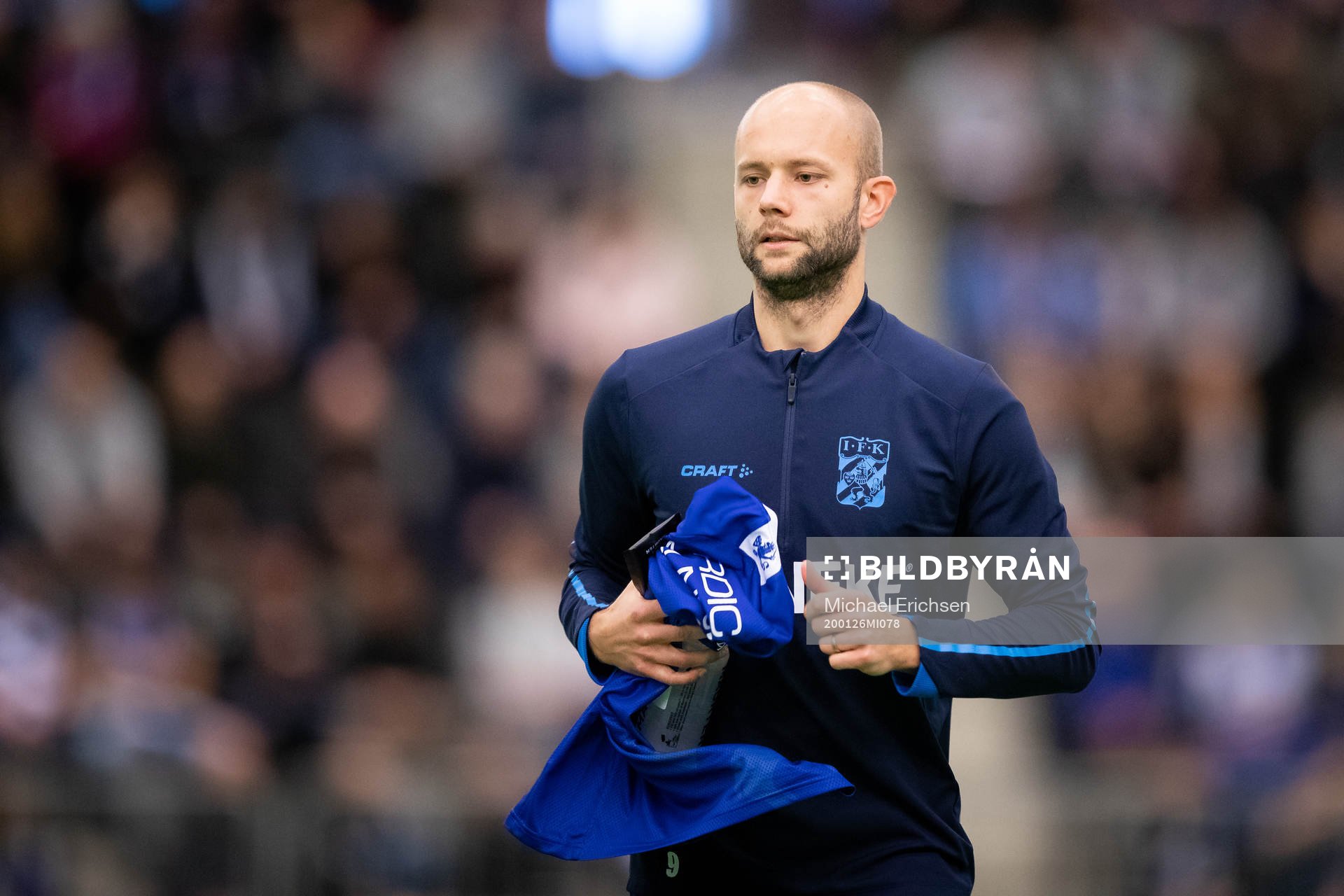 IFK Göteborgs Robin Söder innan träningsmatchen i