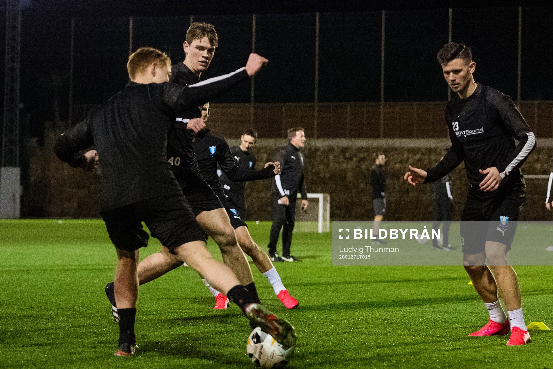 Malmö FFs Linus Borgström, Hugo Andersson och Marcus