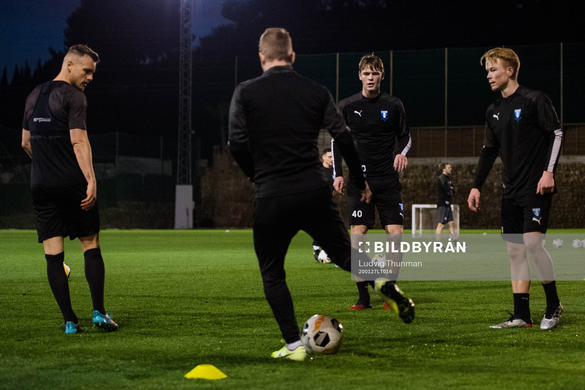 Malmö FFs Eric Larsson, Hugo Andersson och Linus Borgström