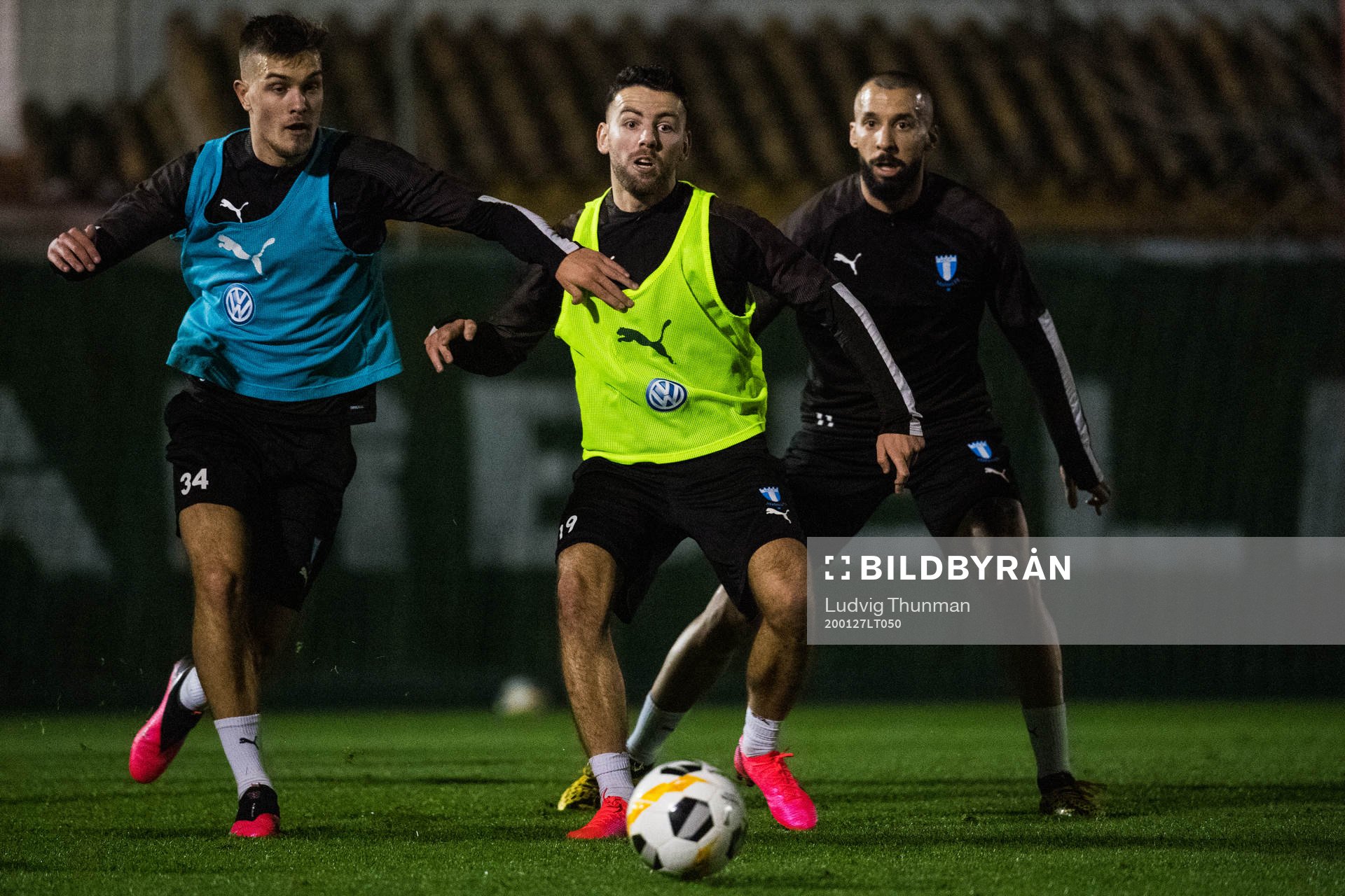 Malmö FFs Pavel Vagic, Erdal Rakip och Guillermo Molins