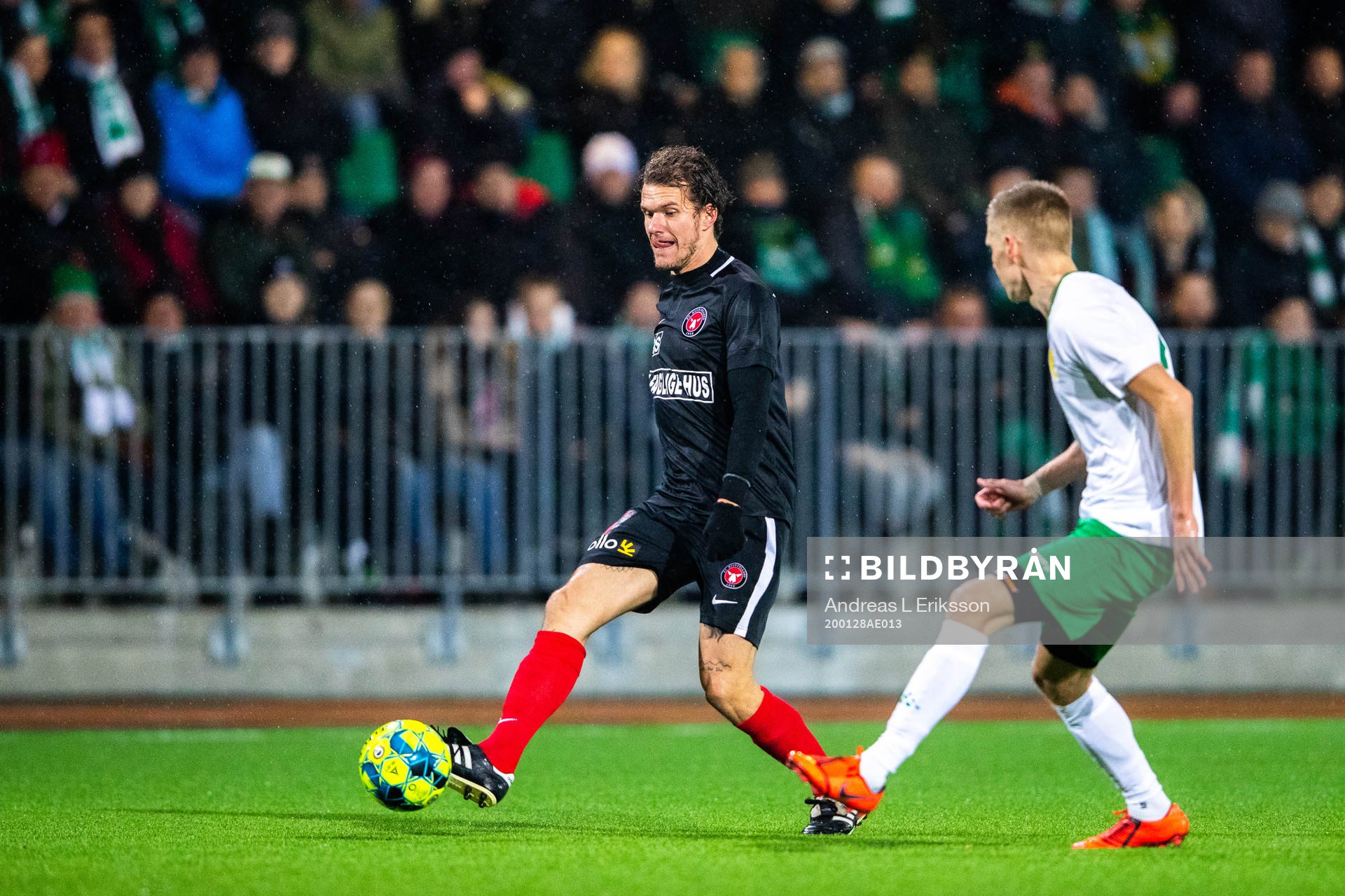 Midtjyllands Alexander Scholz och Hammarbys Aron Johannsson