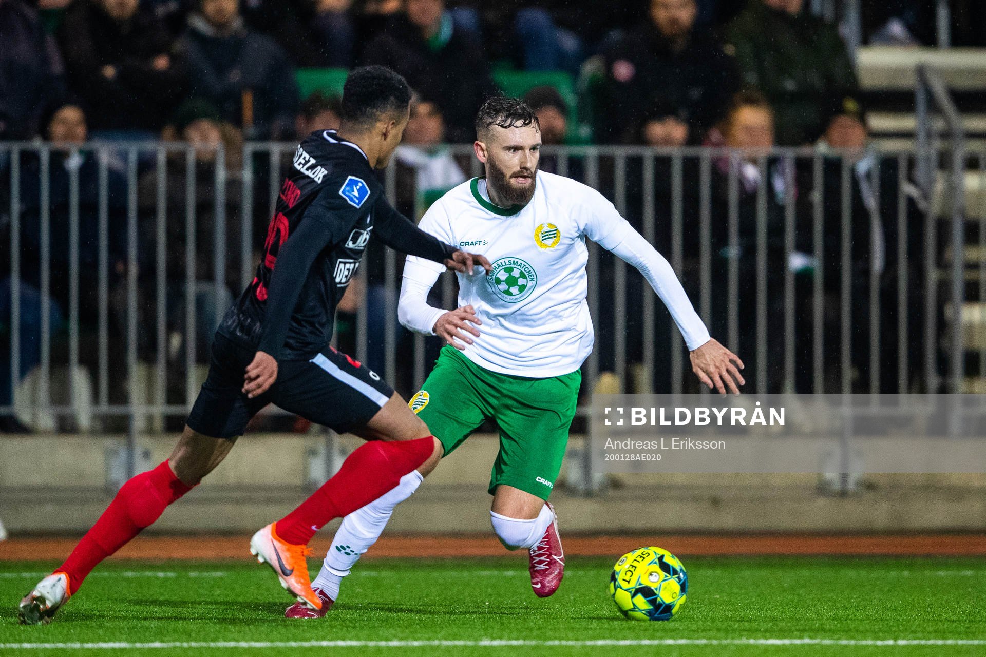 Midtjyllands Paulinho och Hammarbys Simon Sandberg