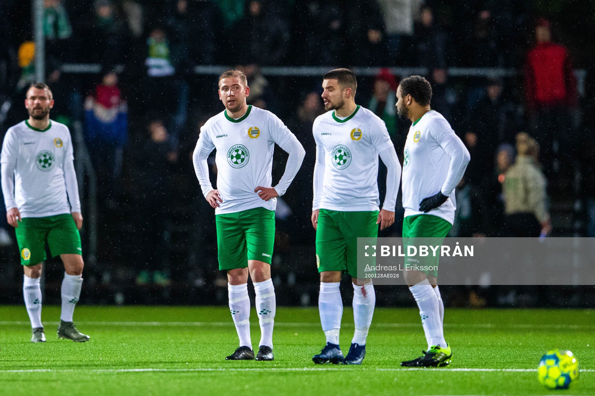 Hammarbys Darijan Bojanic , Vladimir Rodic och Serge-Junior