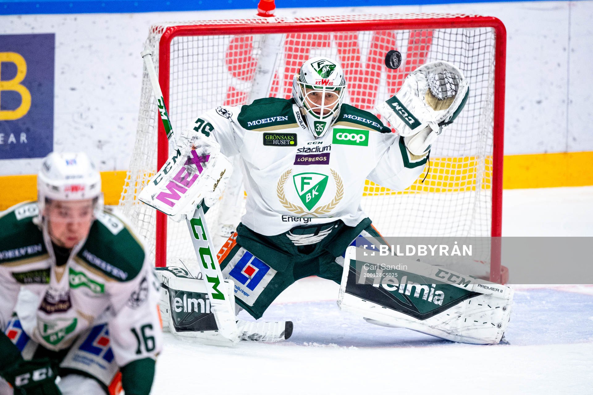 Färjestads målvakt Markus Svensson
