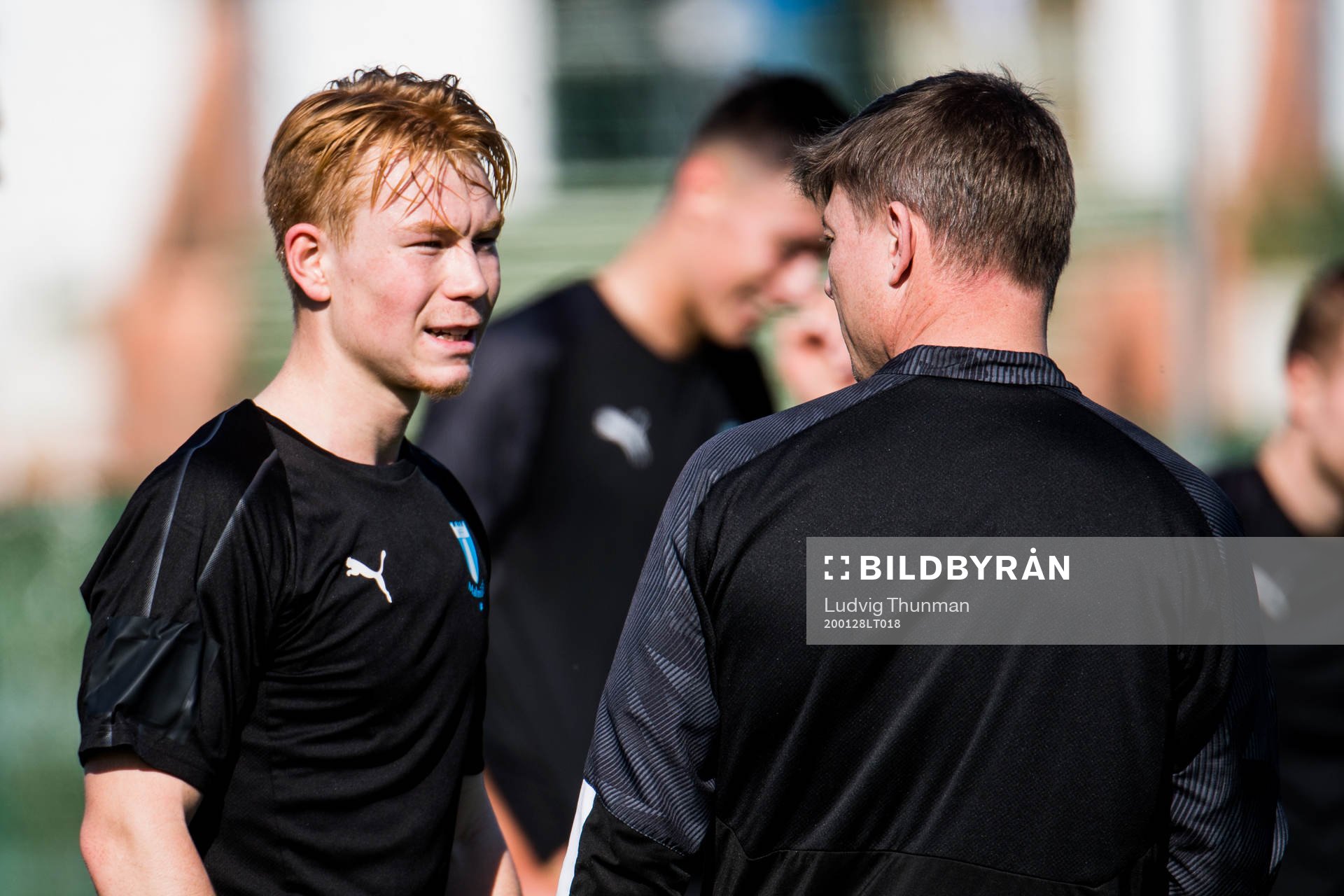 Linus Borgström och tränare Jon Dahl Tomasson