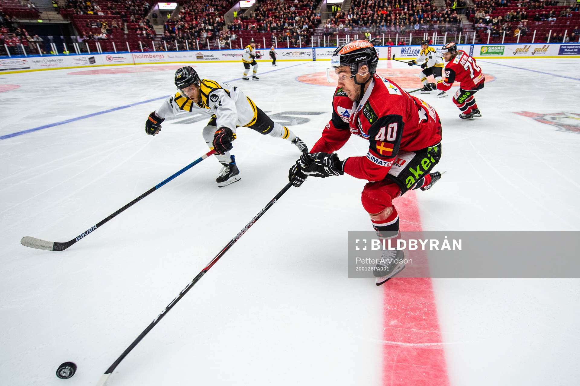 Brynäs Josef Ingman och Malmö Redhawks Jesper Jensen