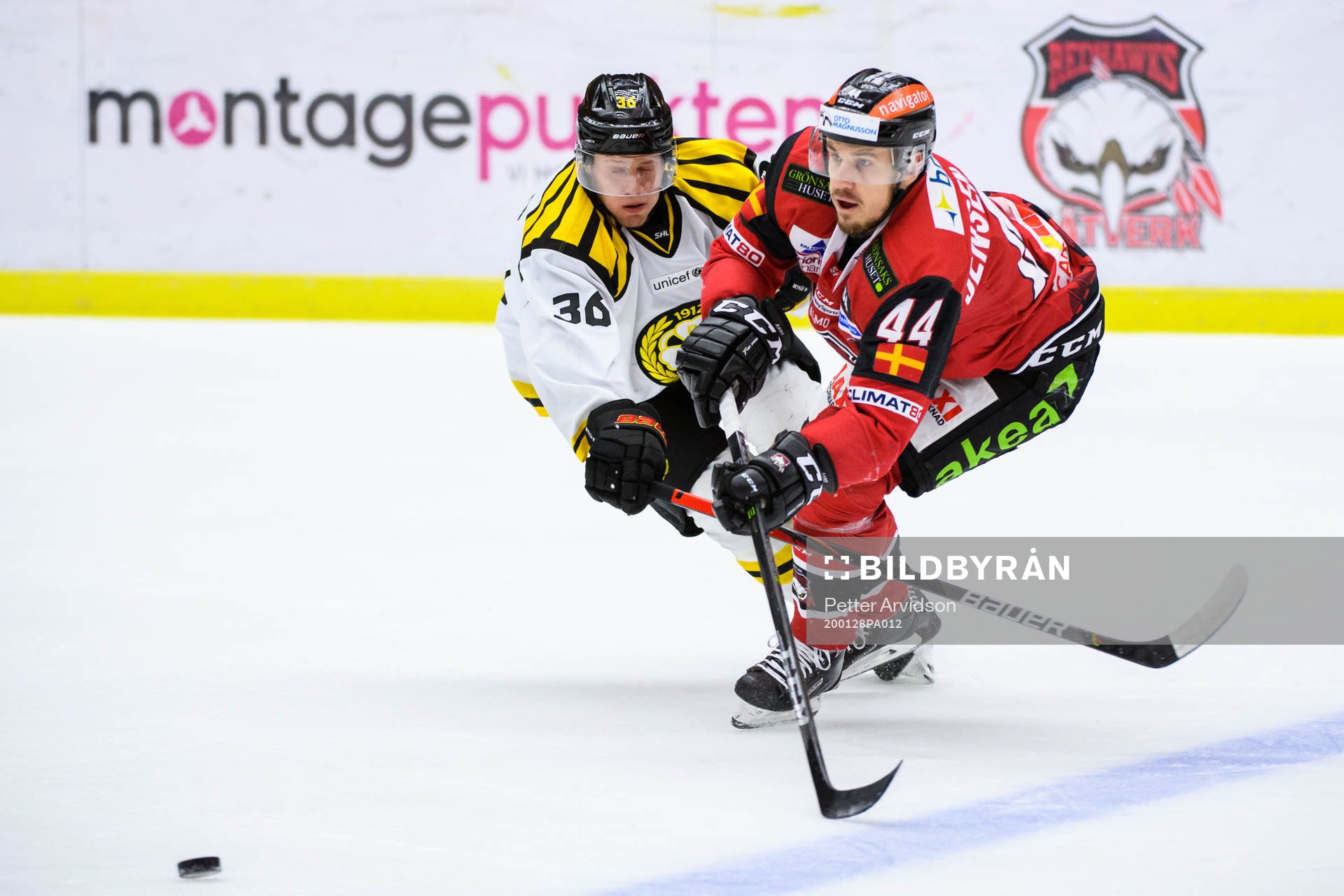 Malmö Redhawks Jesper Jensen Aabo och Brynäs Linus Ölund