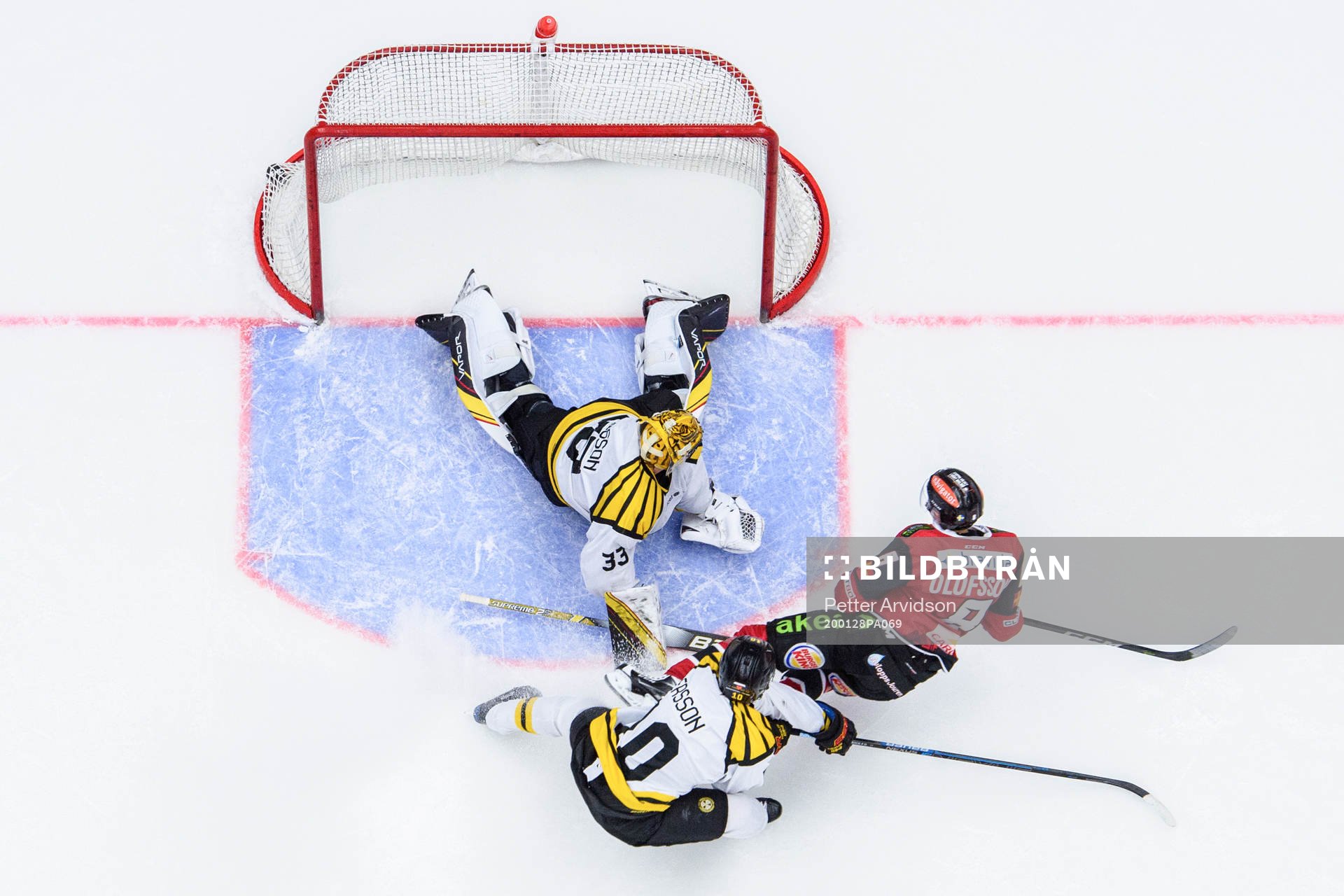 Malmö Redhawks Johan Olofsson gör 3-0 bakom Brynäs