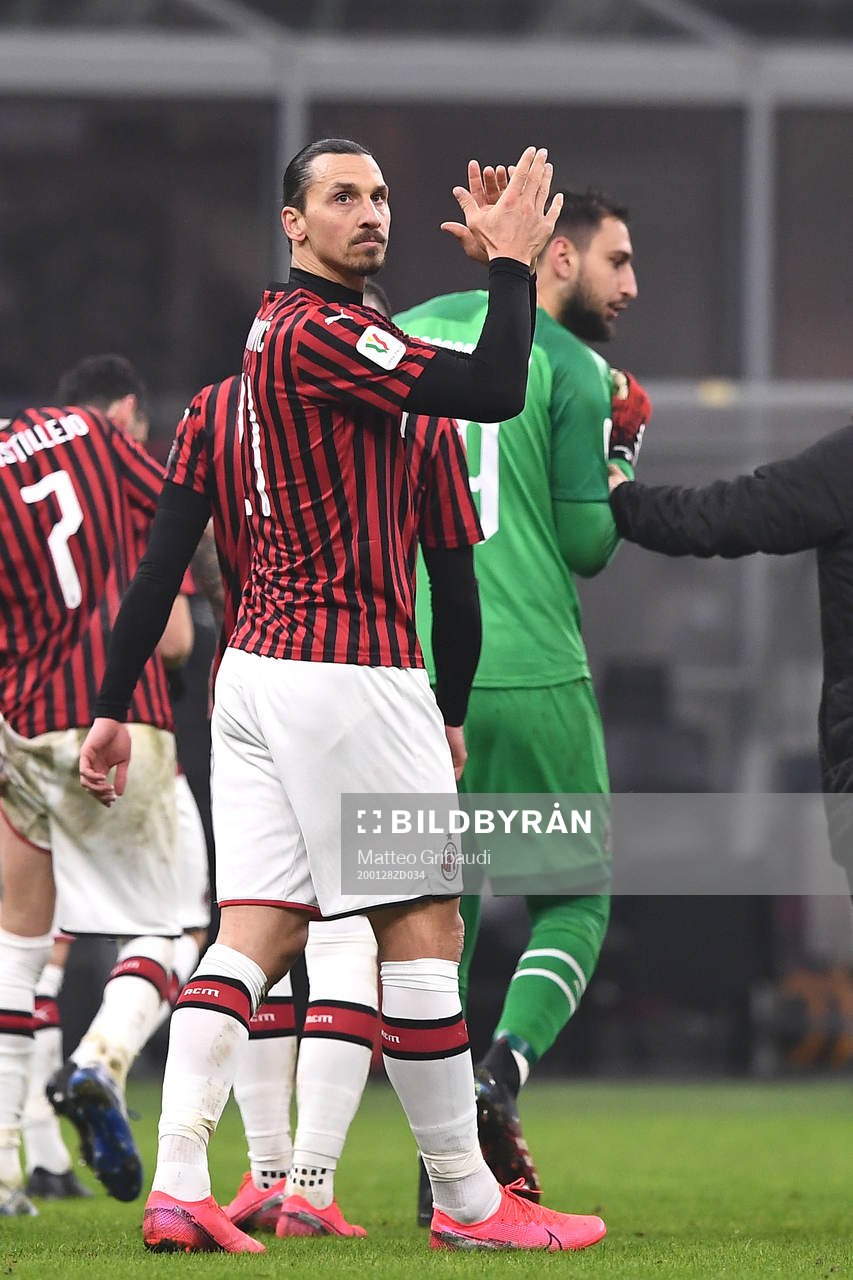 Zlatan Ibrahimovic of Milan celebrates