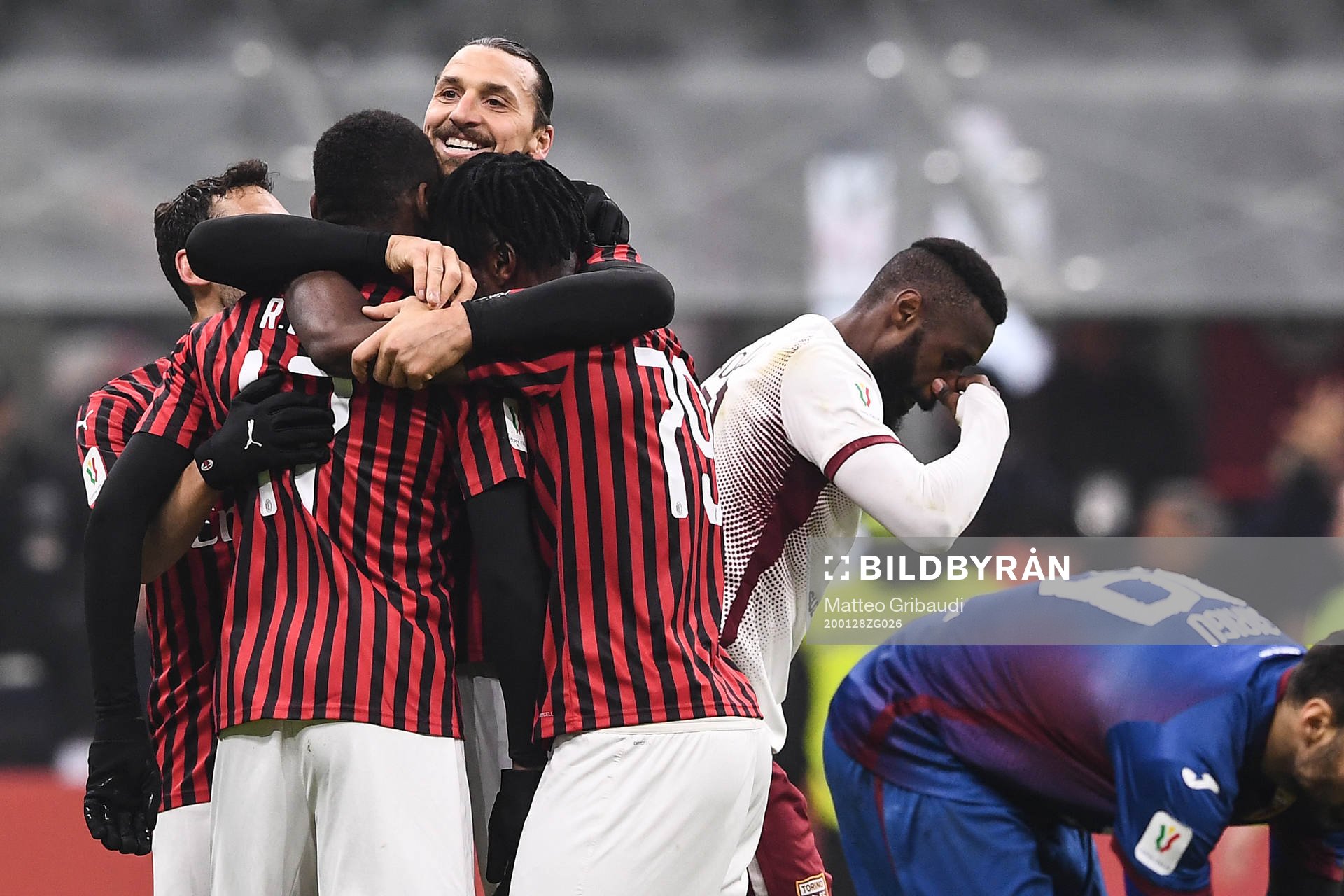 Zlatan Ibrahimovic of Milan celebrates