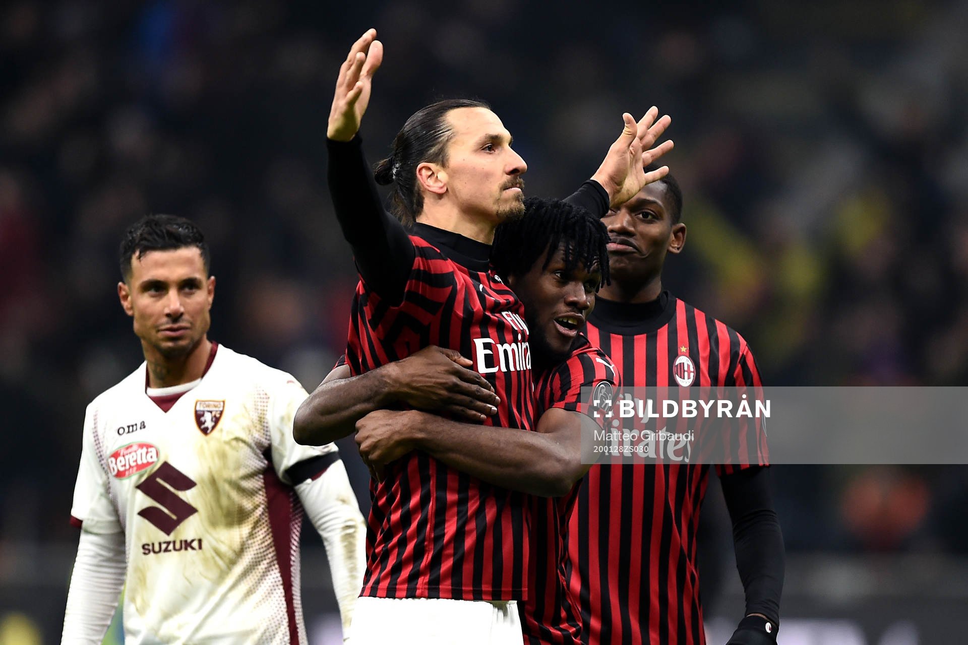 Zlatan Ibrahimovic of Milan celebrates