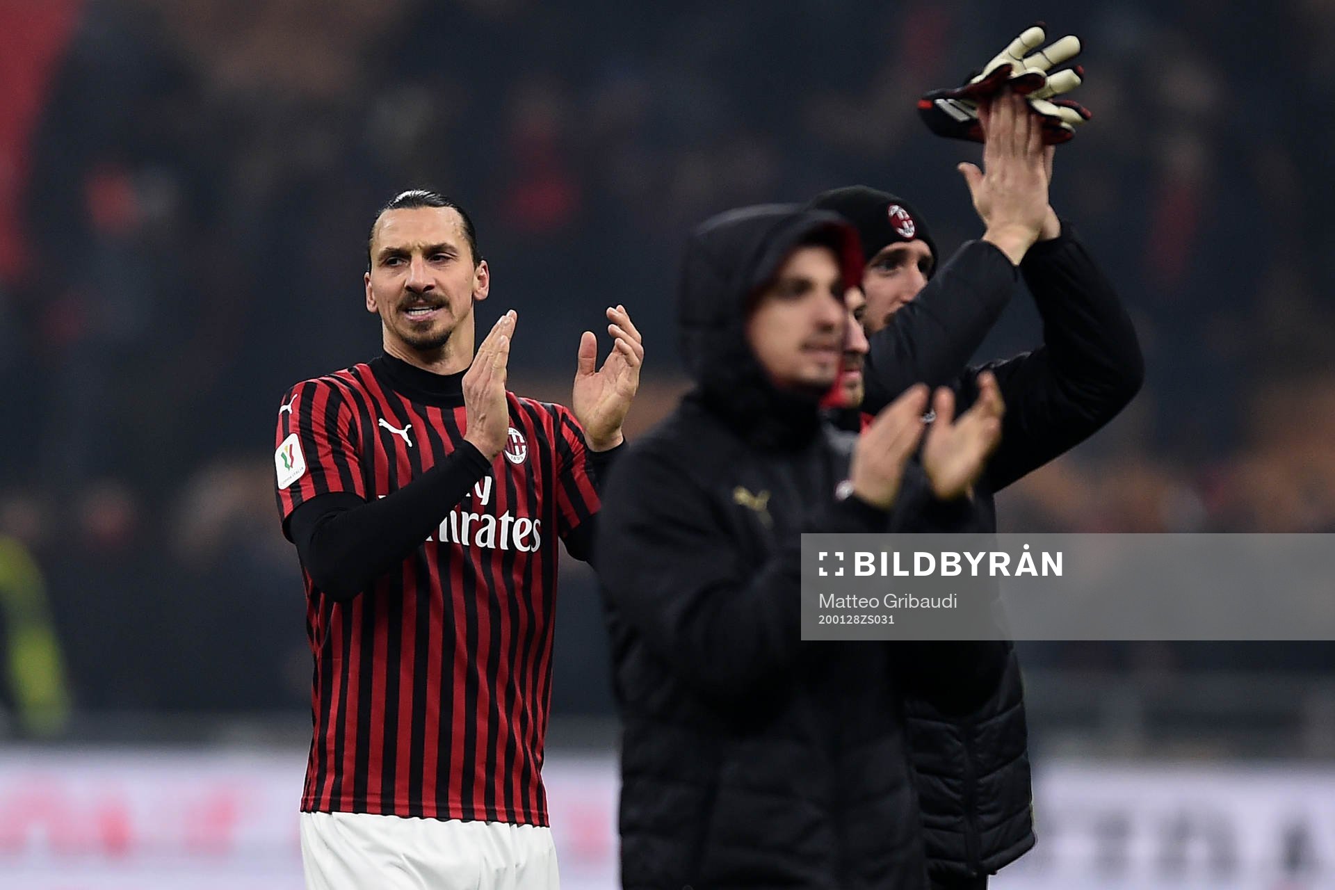 Zlatan Ibrahimovic of Milan celebrates
