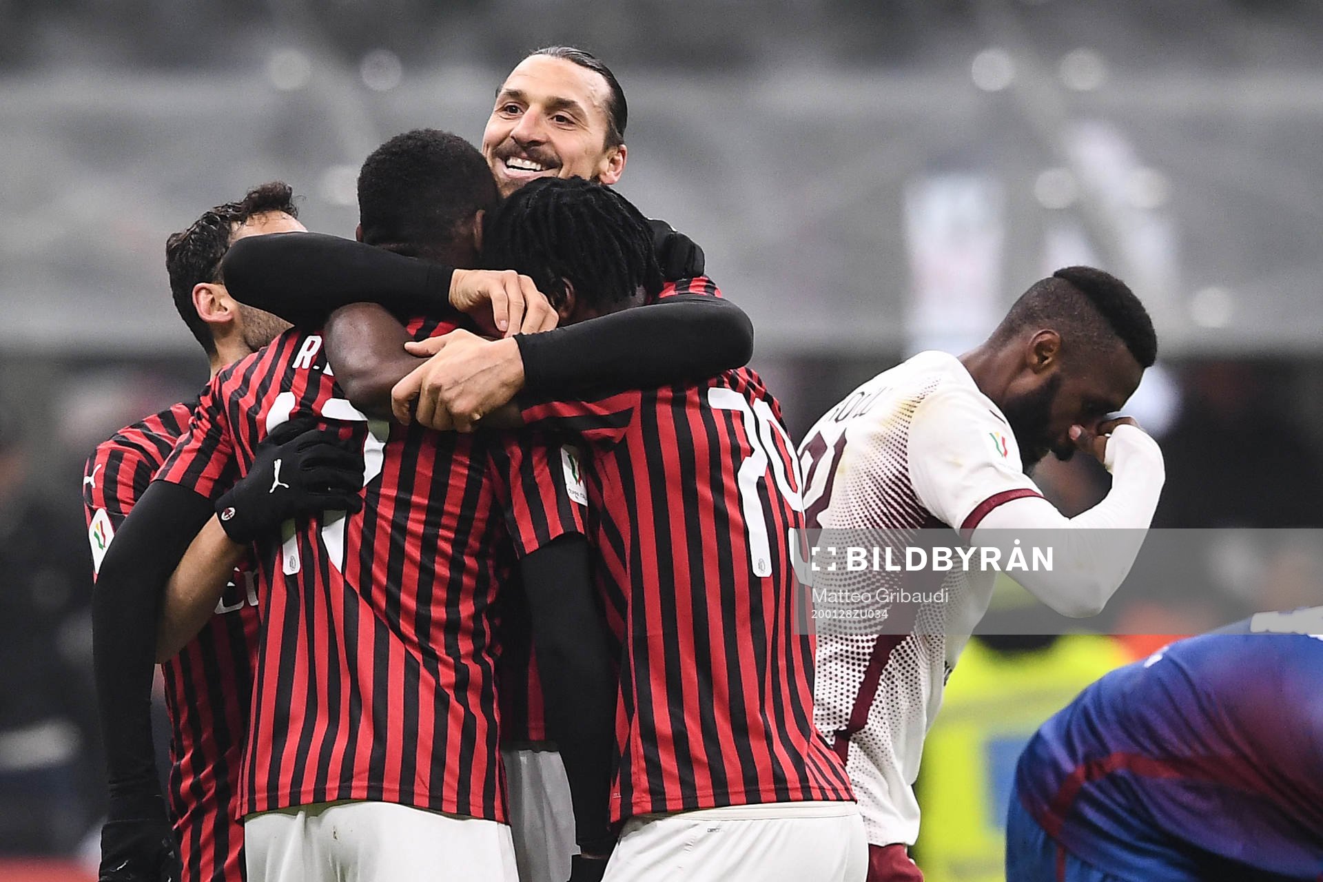 Zlatan Ibrahimovic of Milan celebrates