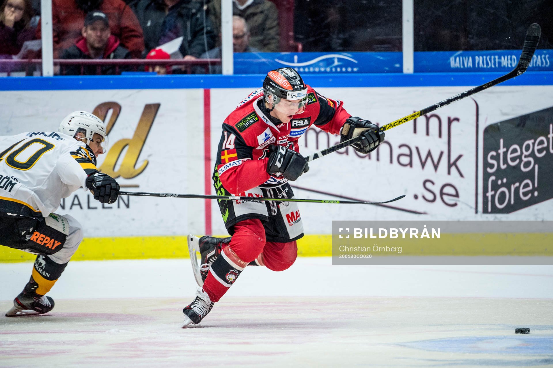 Skellefteås Joakim Lindström mot Malmö Redhawks