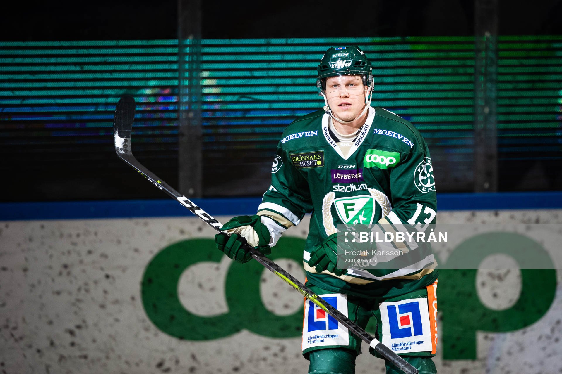 Färjestads Daniel Viksten jublar
