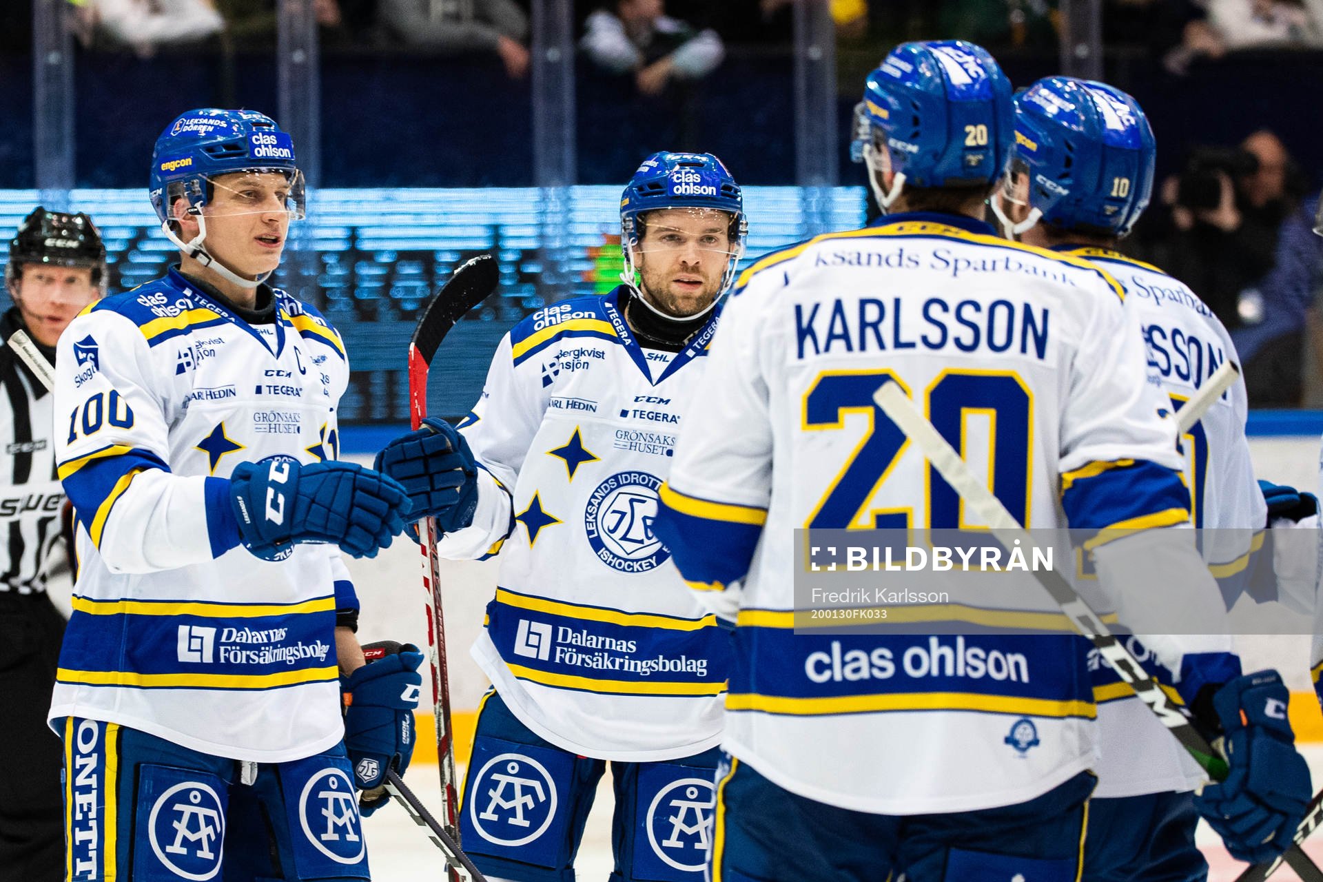 Leksands Martin Karlsson och Spencer Abbott jublar