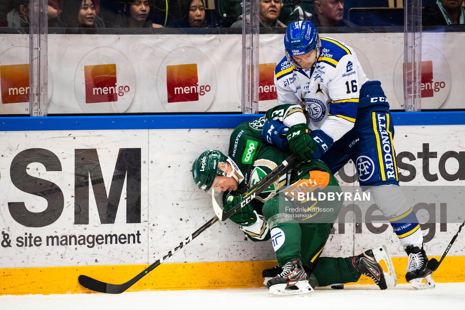 Färjestads Daniel Viksten och Leksands Daniel Gunnarsson