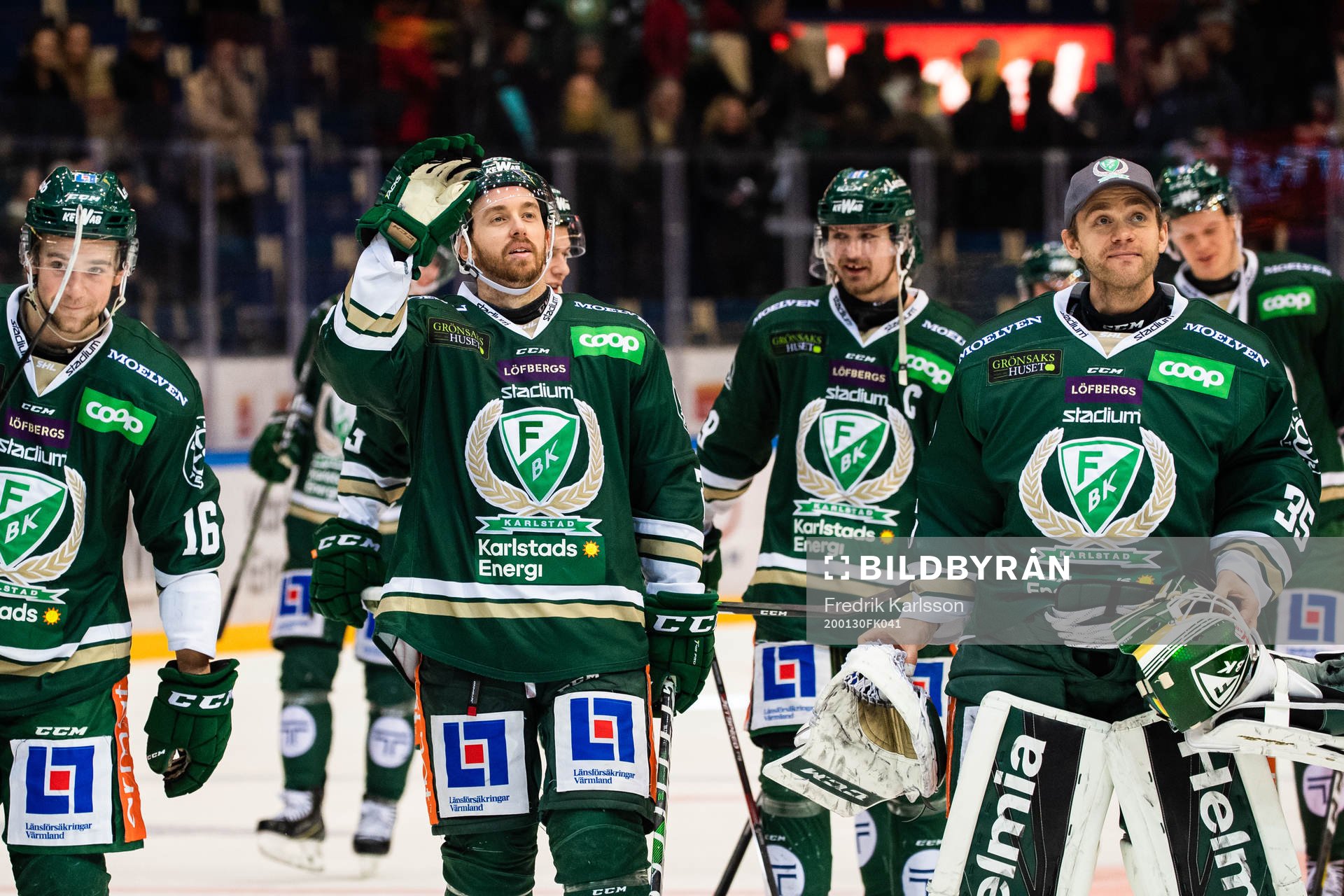 Färjestads Jonathon Blum jublar