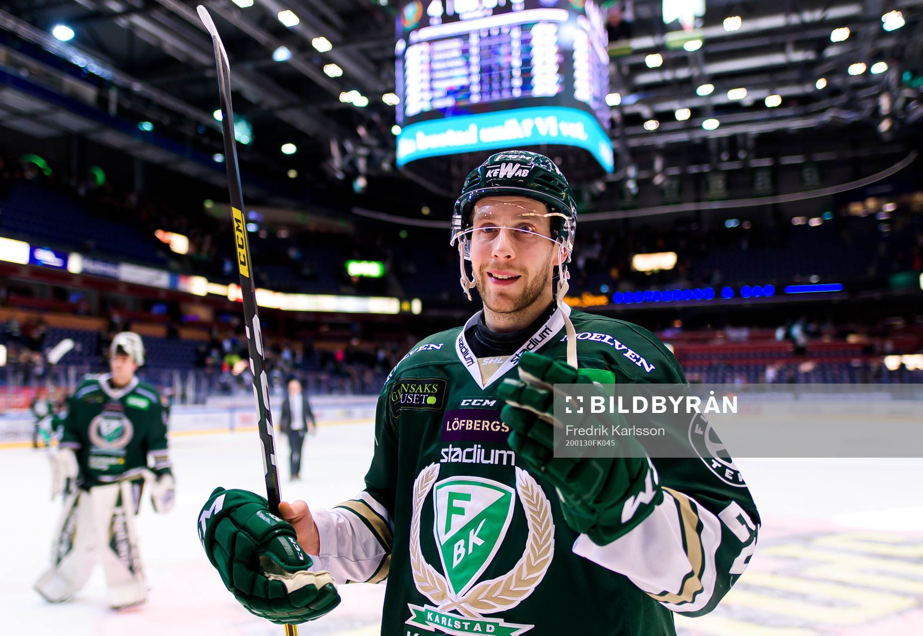 Färjestads Per Åslund jublar