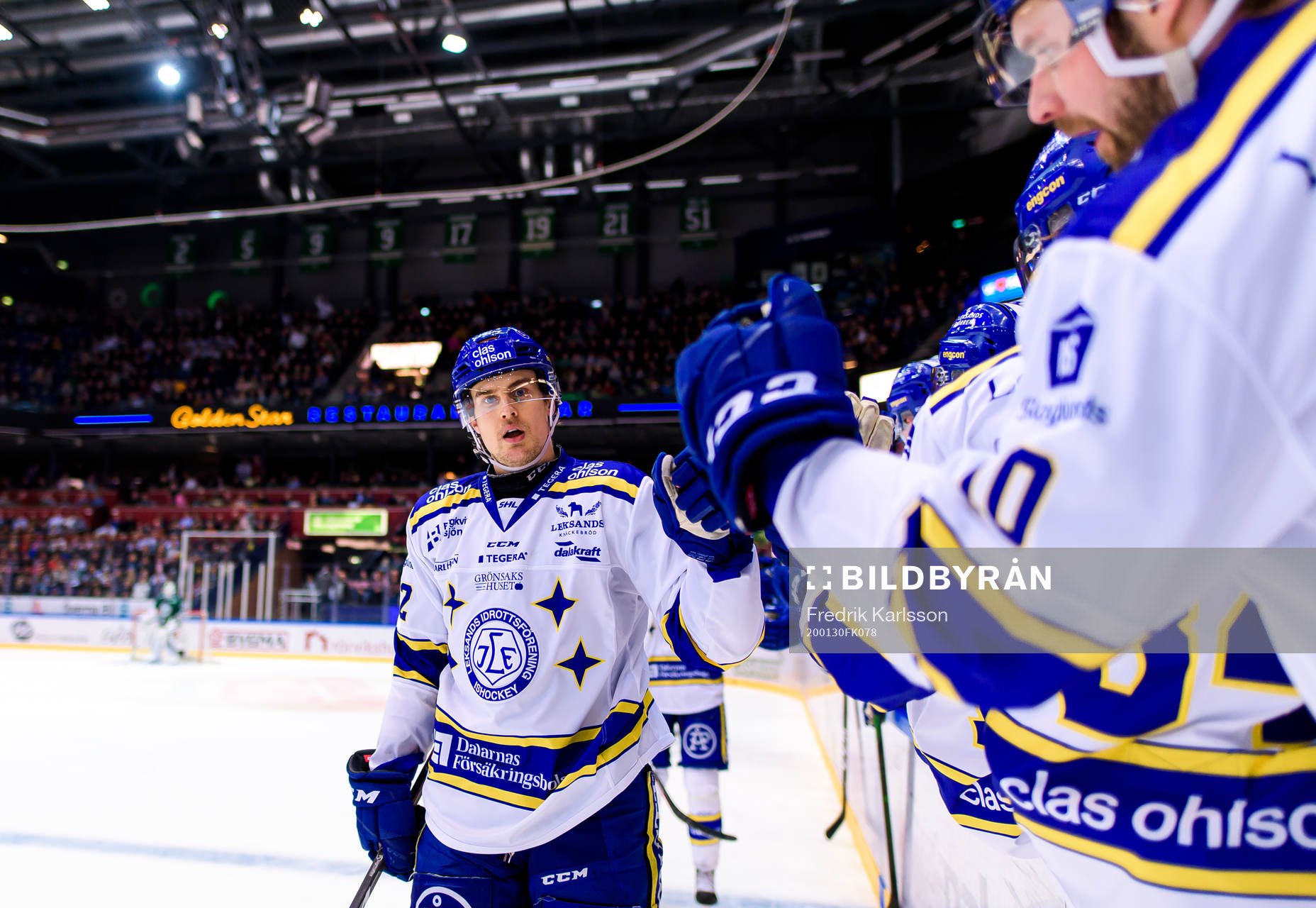 Leksands Sebastian Wännström jublar