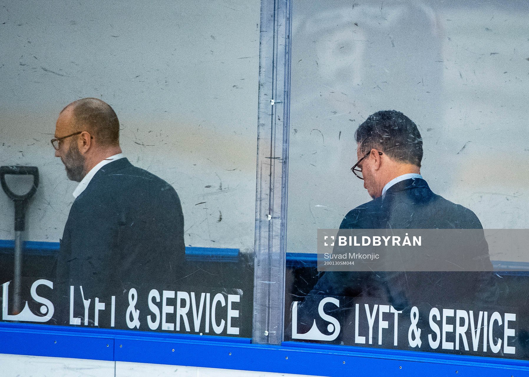 Oskarshamns tränare Håkan Åhlund och  assisterande