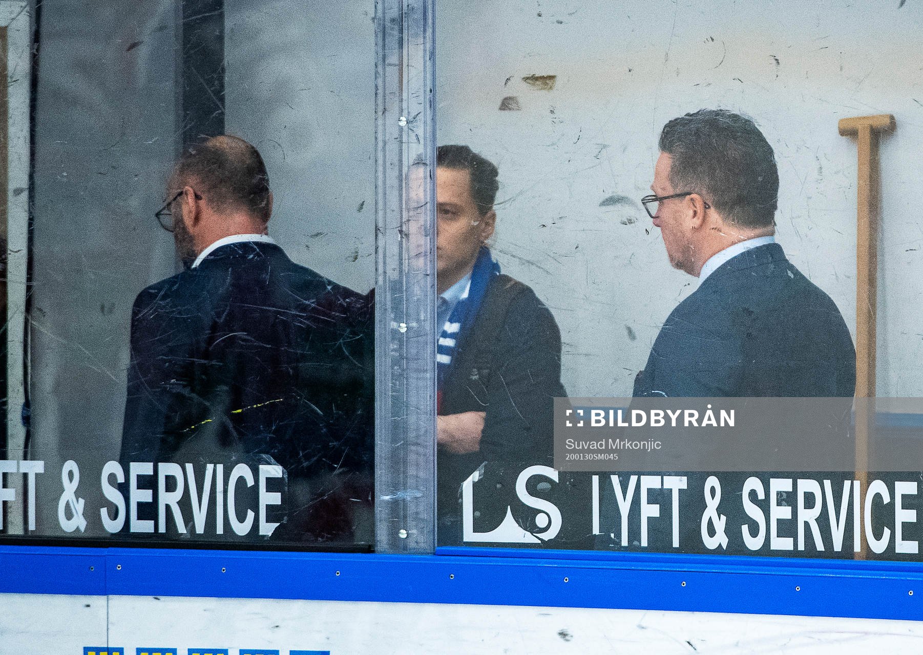 Oskarshamns tränare Håkan Åhlund och  assisterande