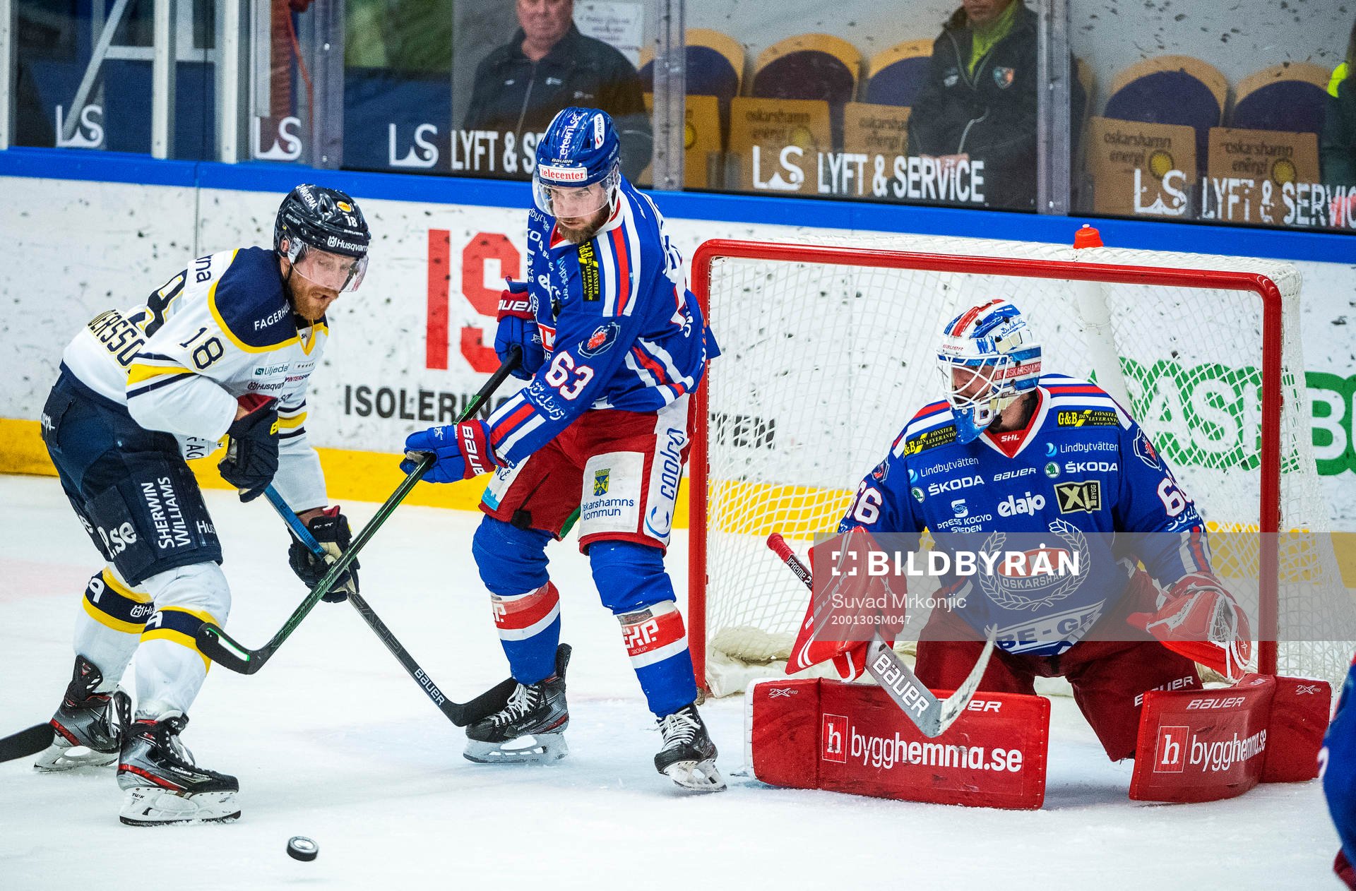 Oskarshamns målvakt Tex Williamsson och Robin Söderqvist