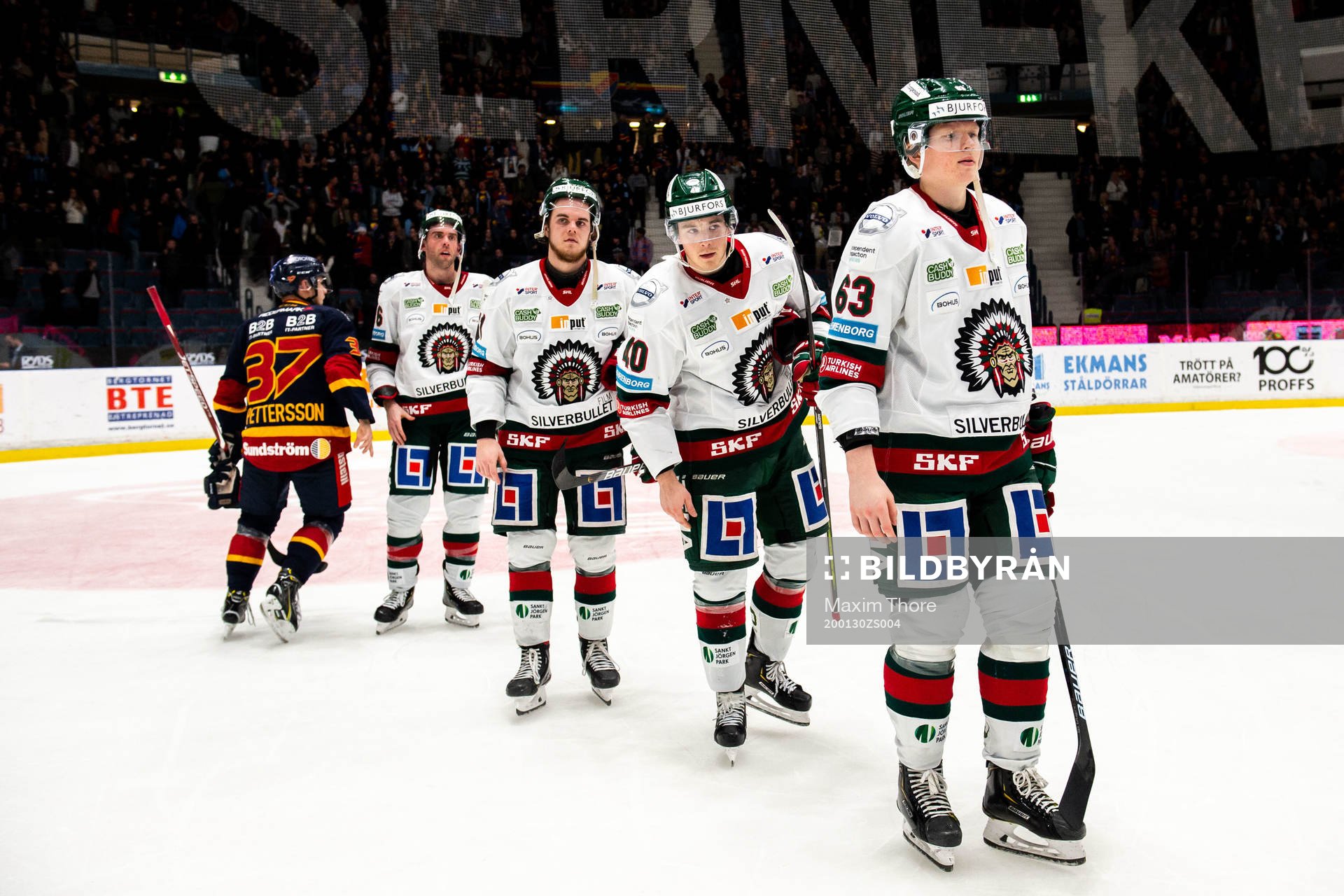 Frölundas Samuel Fagemo, Joel Mustonen och Julius Bergman