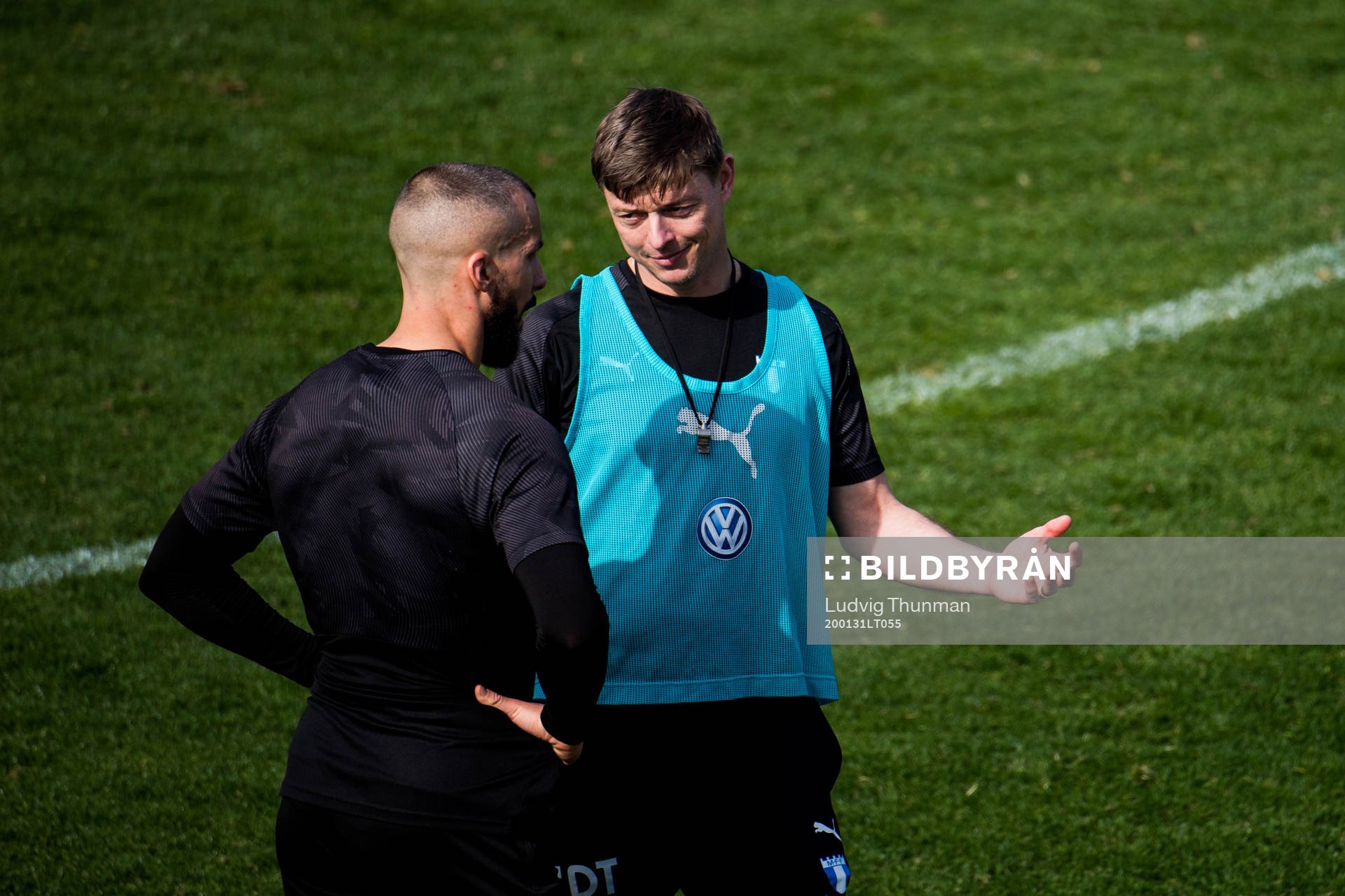 Guillermo Molins och tränare Jon Dahl Tomasson