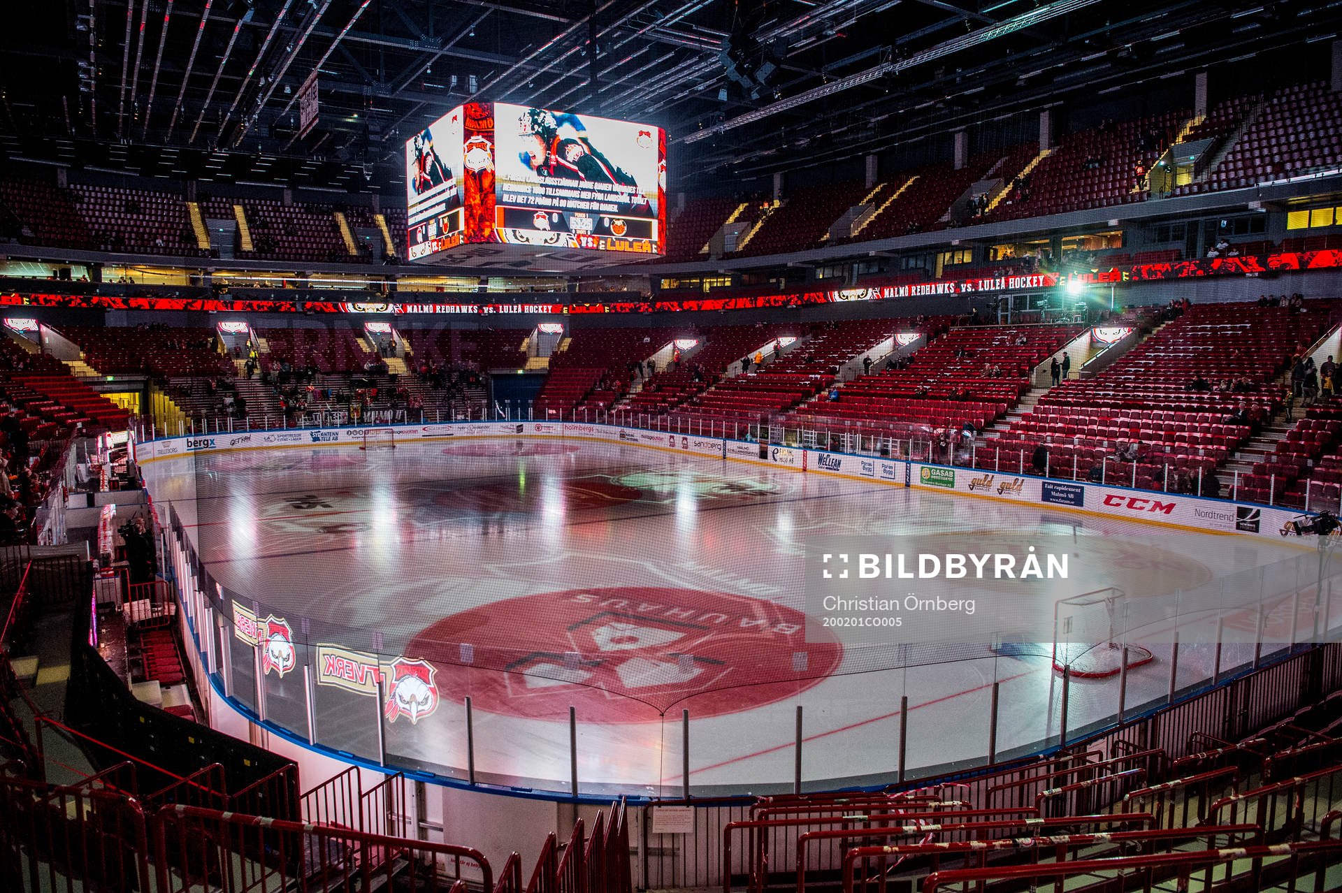 Malmö arena innan ishockeymatchen i SHL mellan Malmö