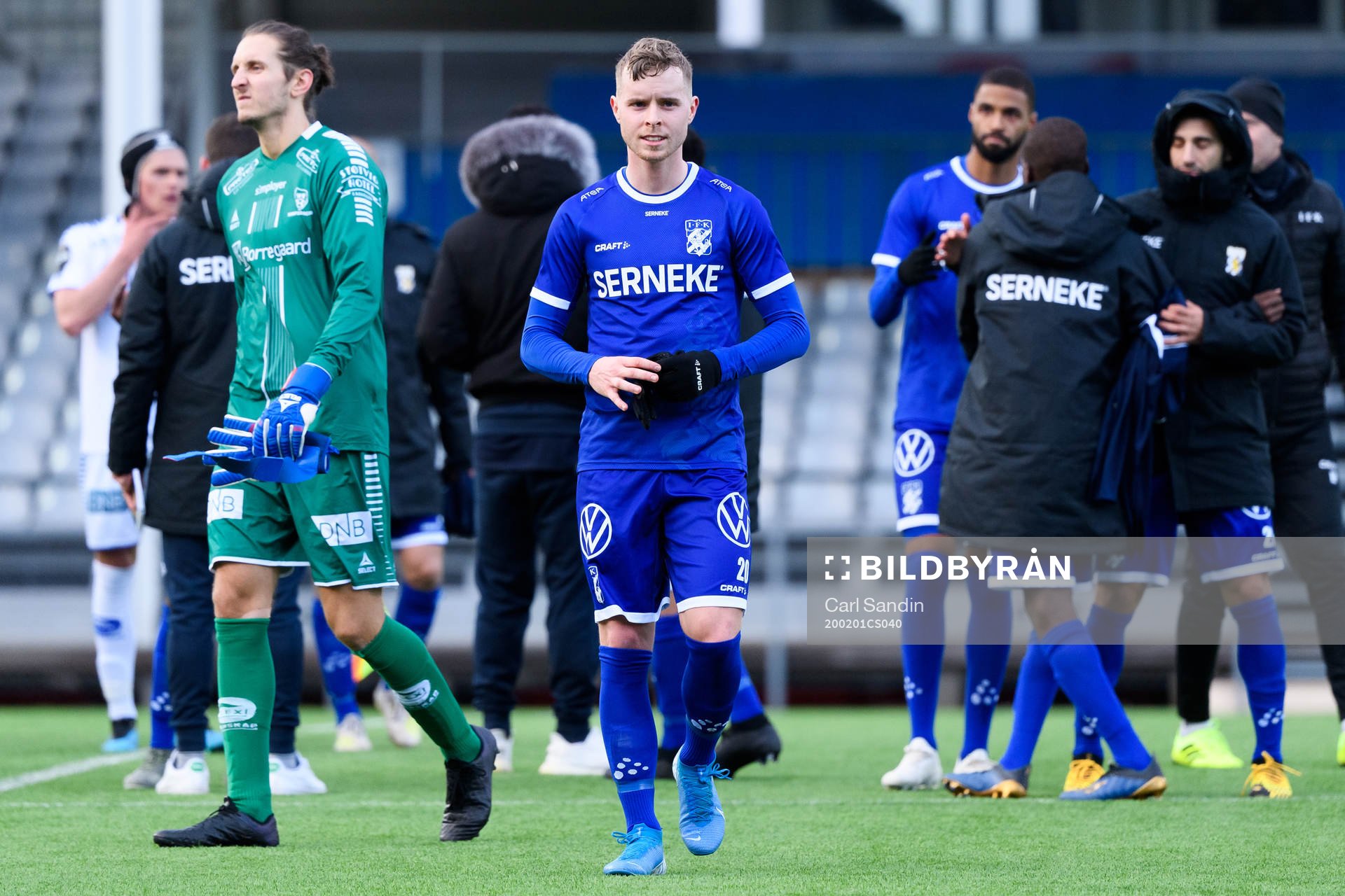 IFK Göteborgs Victor Wernersson efter träningsmatchen i fotboll mellan Sarpsborg och IFK Göteborg den 1 februari 2020 i Sarpsborg.