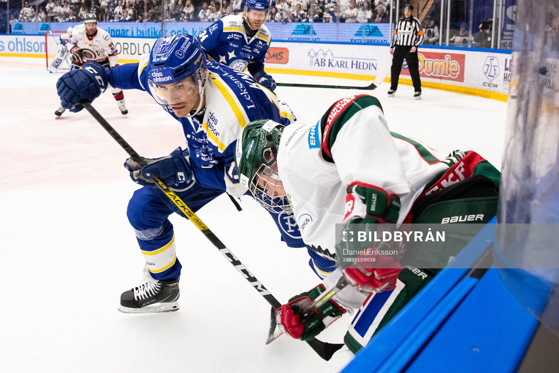 Leksands André Hult och Frölundas Lucas Raymond