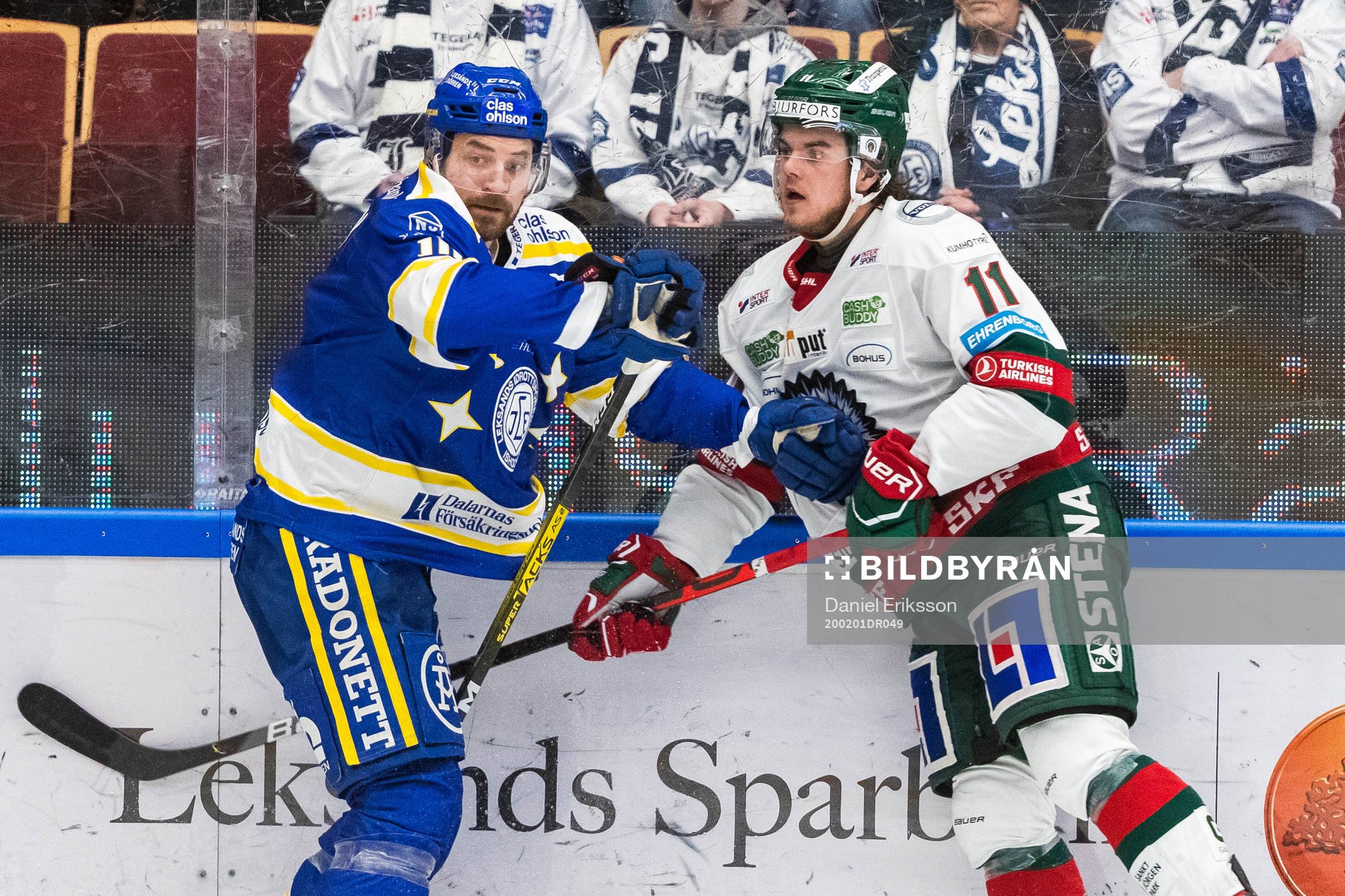 Leksands Johan Fransson och Frölundas Samuel Fagemo