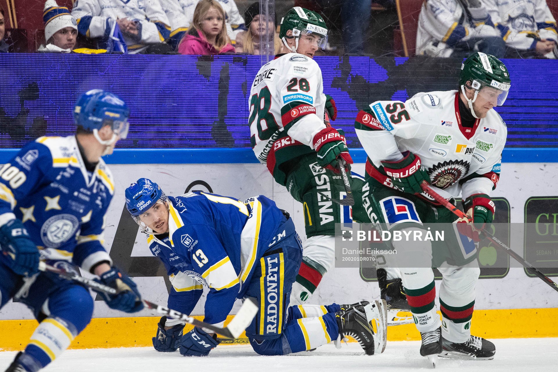 Leksands Jon Knuts och Frölundas Johan Sundström och