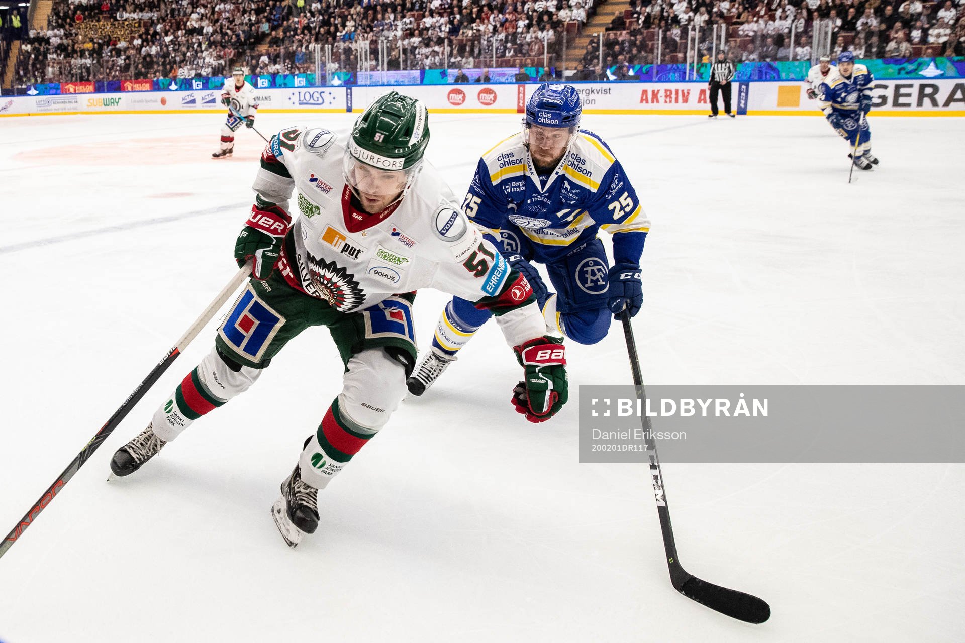 Frölundas Mats Rosseli Olsen och Leksands Linus Persson