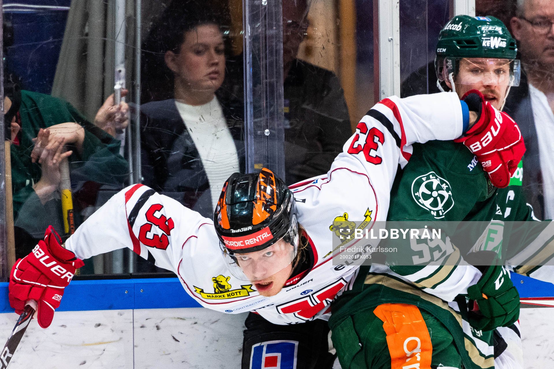 Örebros Christopher Mastomäki och Färjestads Linus