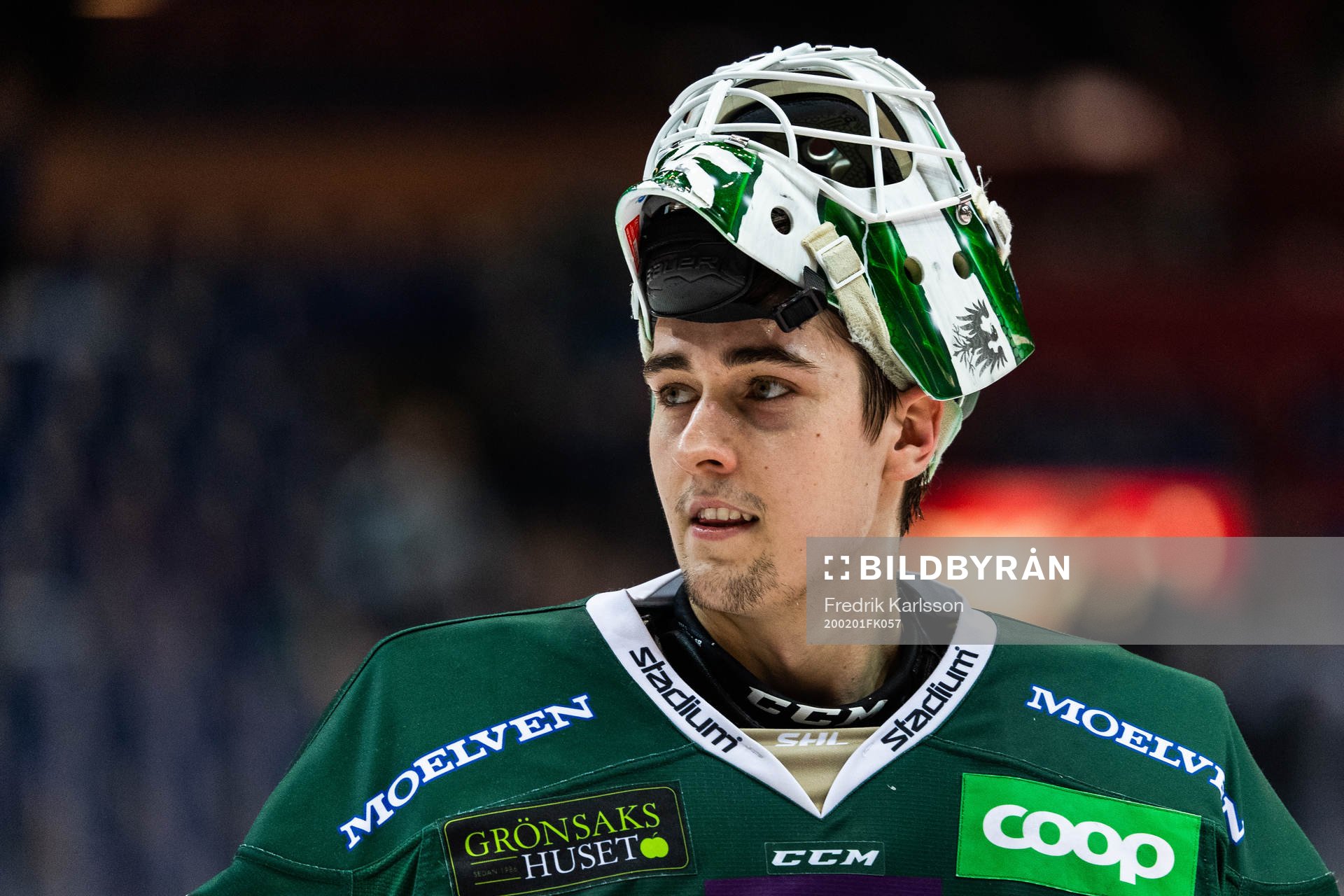 Färjestads målvakt Arvid Holm