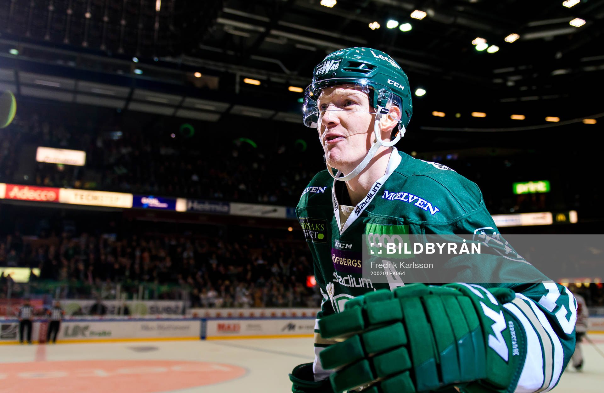 Färjestads Gustav Rydahl jublar