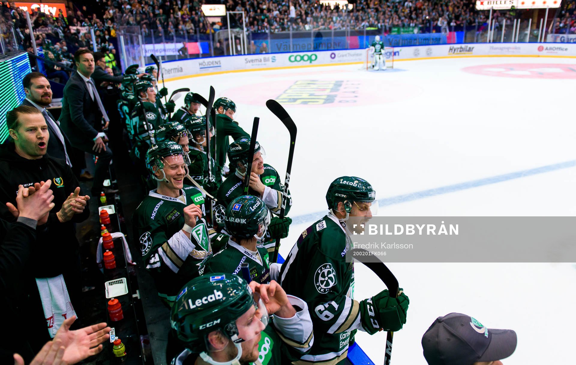 Färjestads Gustav Rydahl jublar