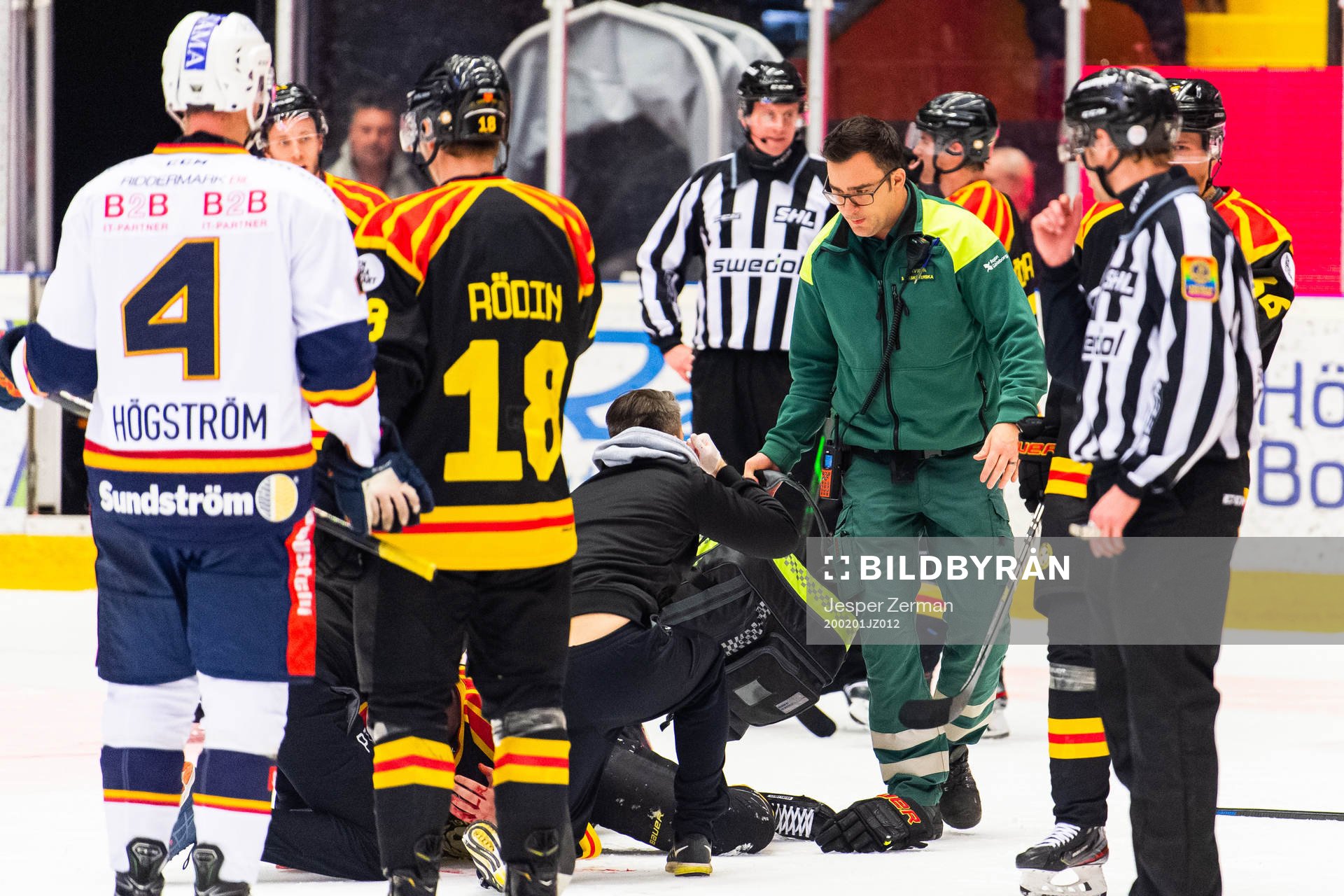 Brynäs Marcus Ersson får vård på grund av att han