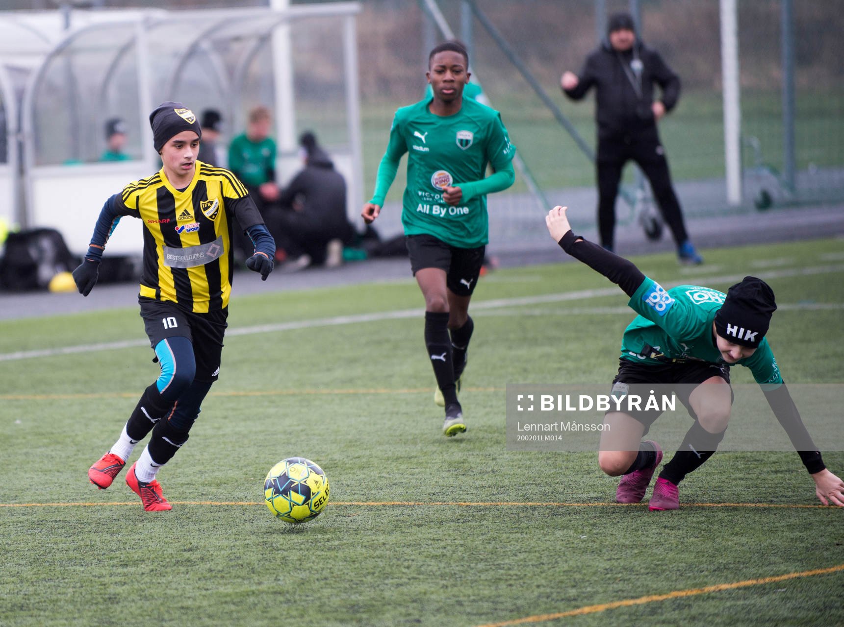 IFK Hässleholms Ali Reza Nazari i matchen i Vintercupen