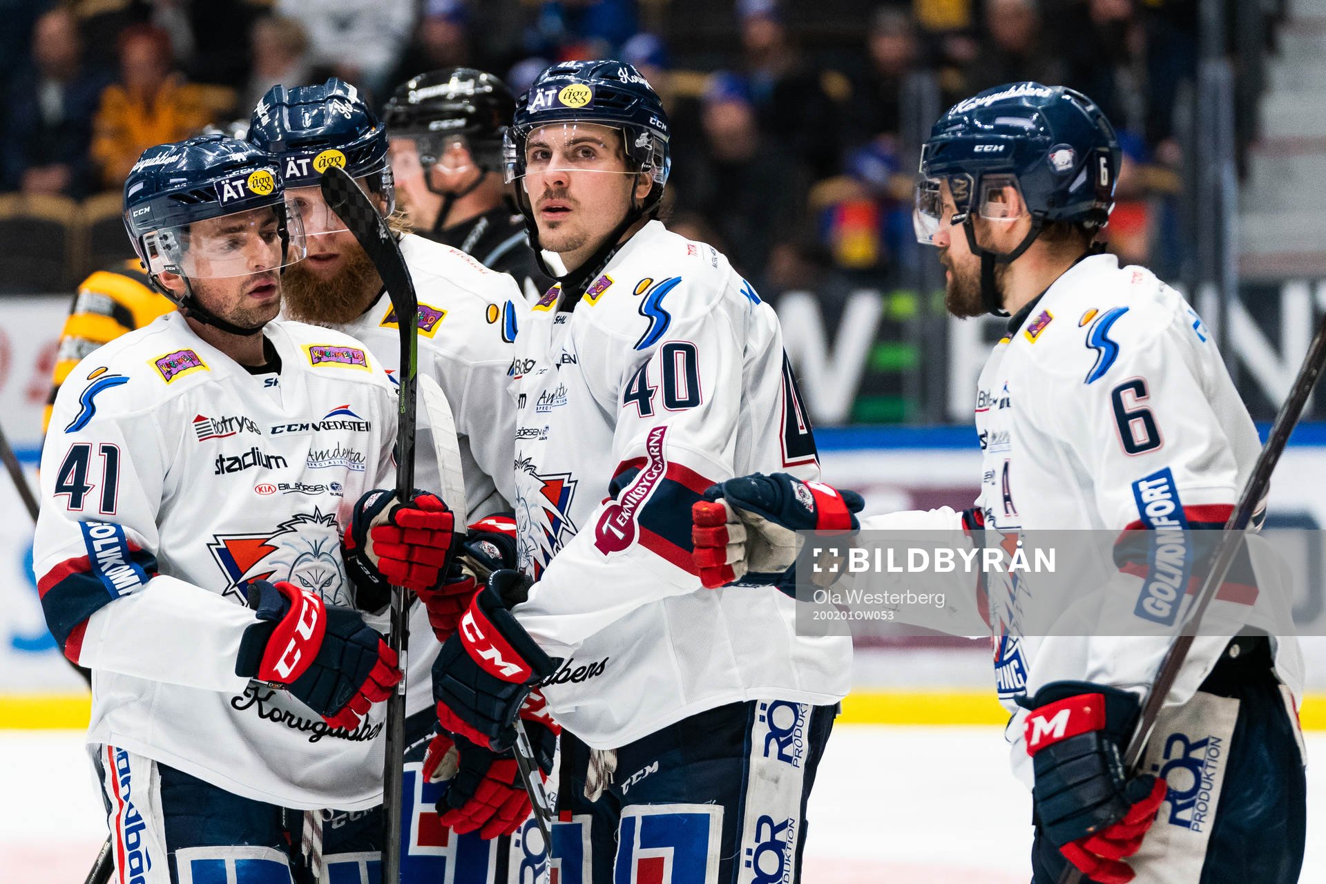 Linköpings Adam Helewka, Broc Little och Jonas Holös