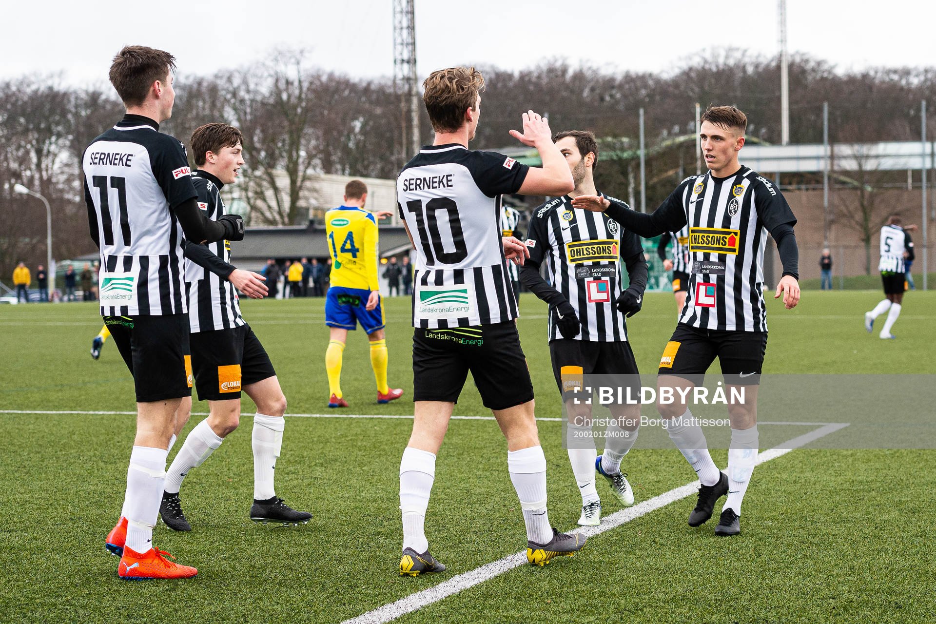 Landskronas spelare jublar