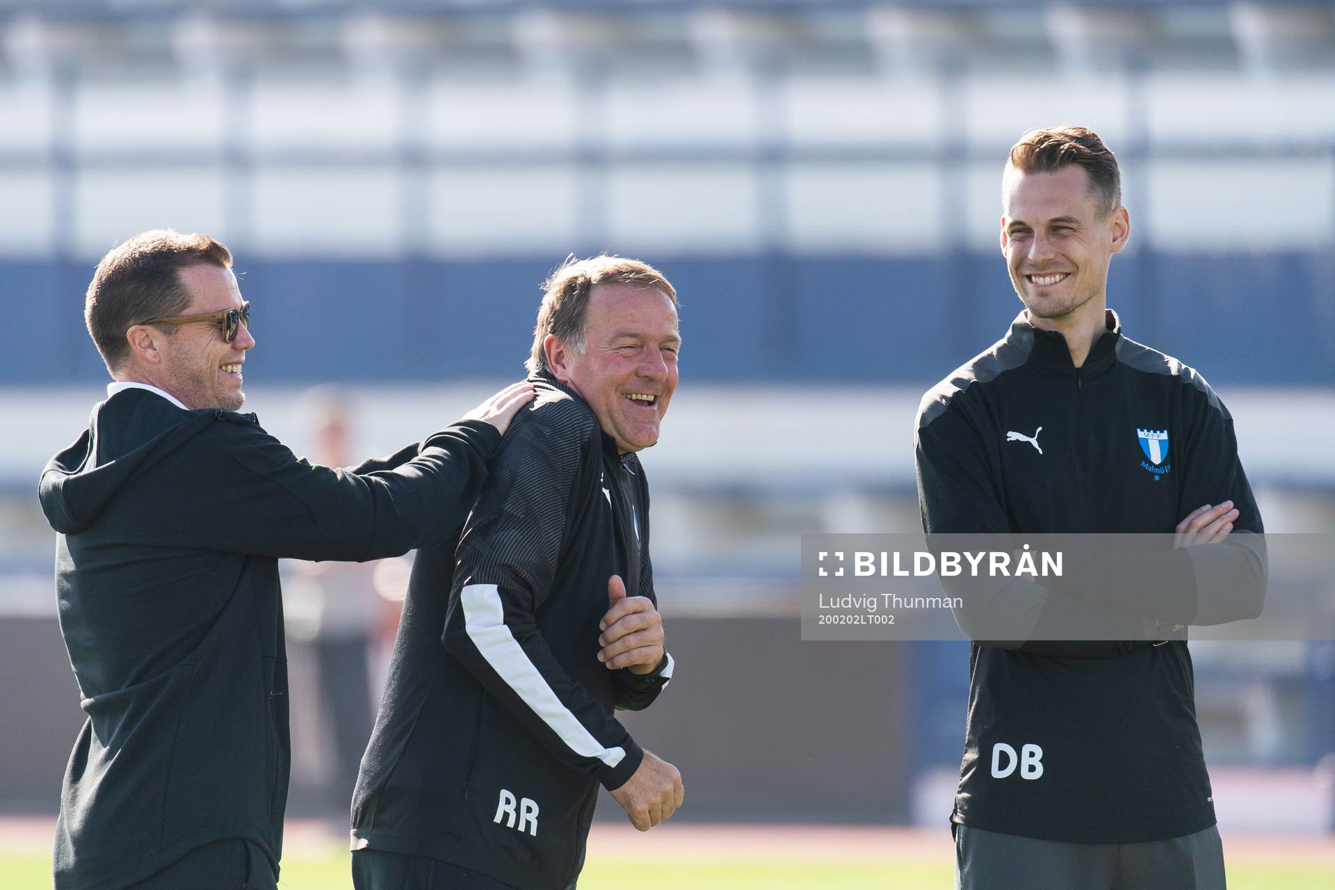 Daniel Andersson, Remy Reijnierse, assistant coach, and