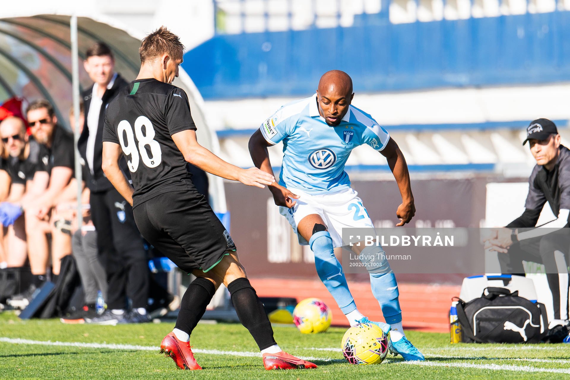 Sergey Petrov of Krasnodar and Fouad Bachirou of Malmö FF