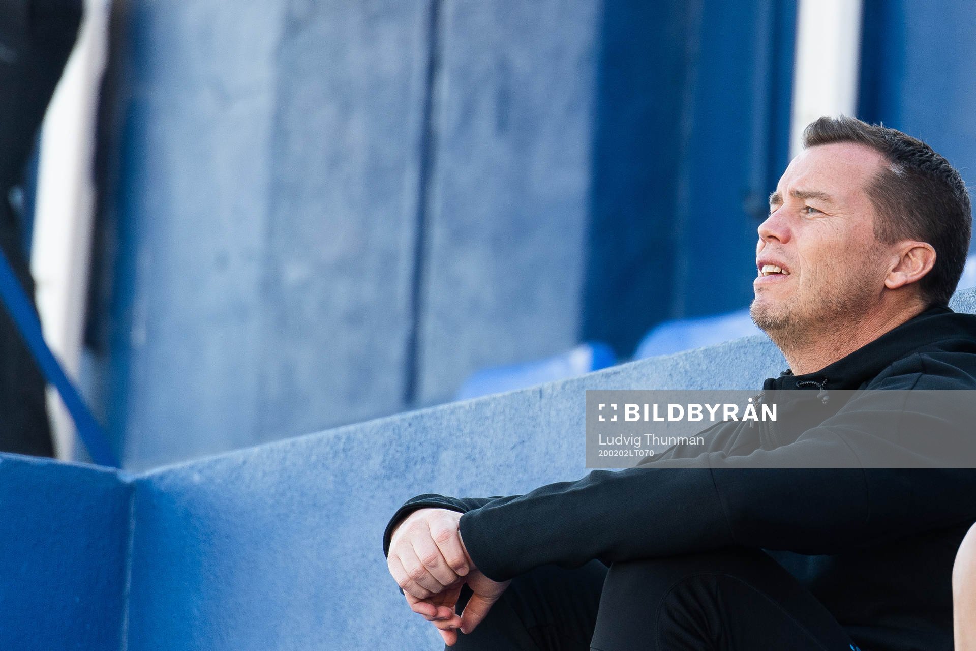 Daniel Andersson, head of sports of Malmö FF, in the stands
